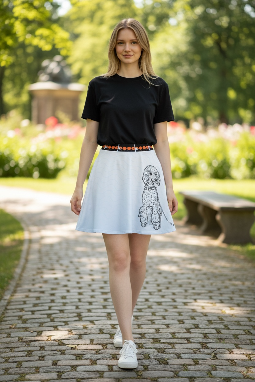 Arturo Poodle Skater Skirt