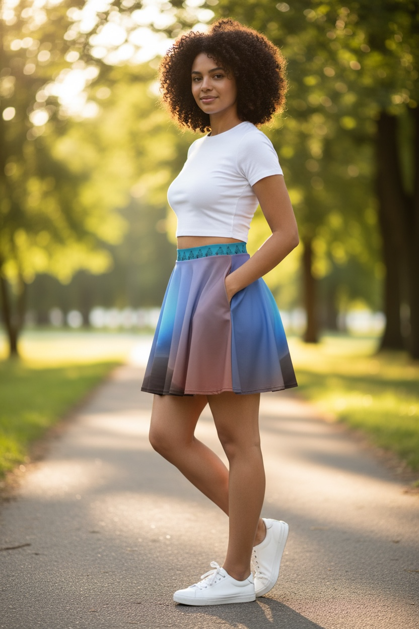 Mars Sunset Skater Skirt