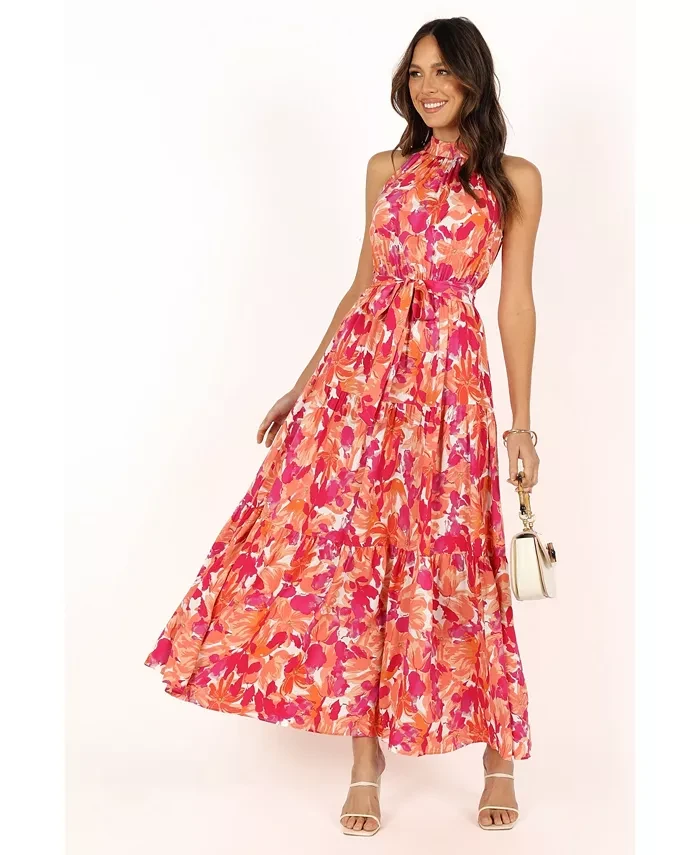 Floral Halter Maxi Dress