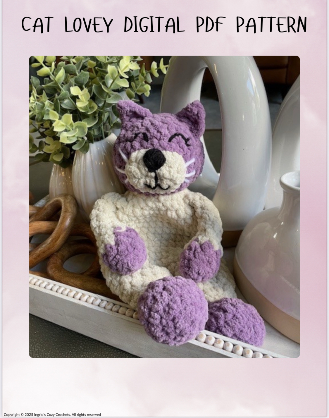 Cat Lovey Digital PDF Pattern