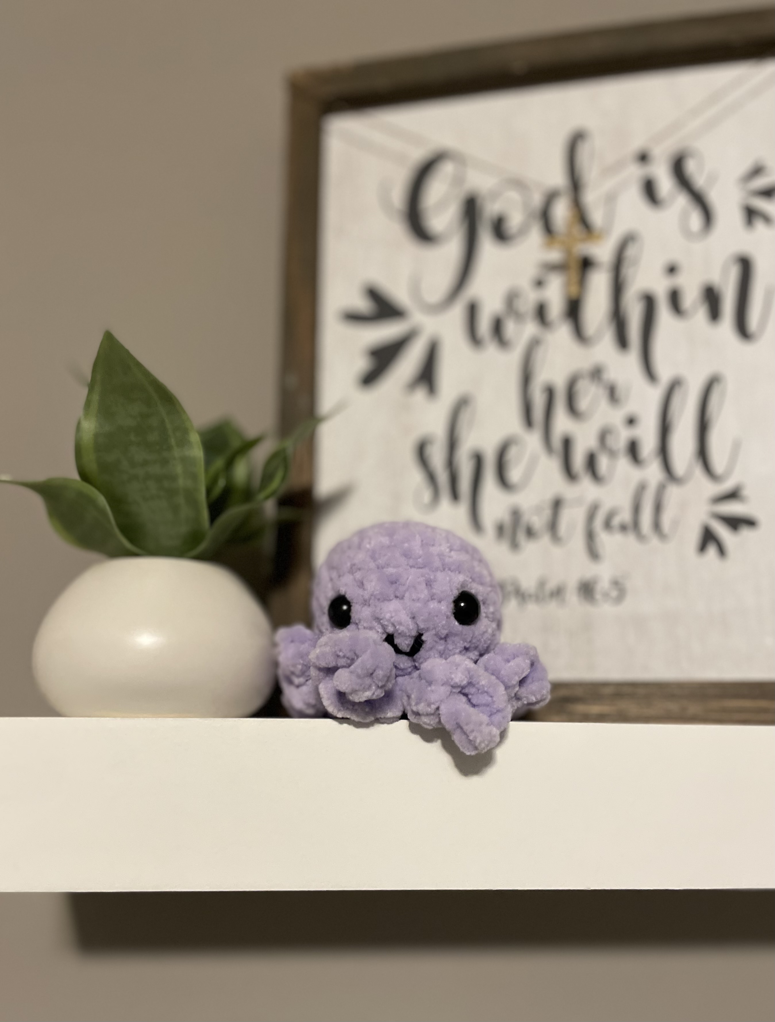 Plush Purple Octopus