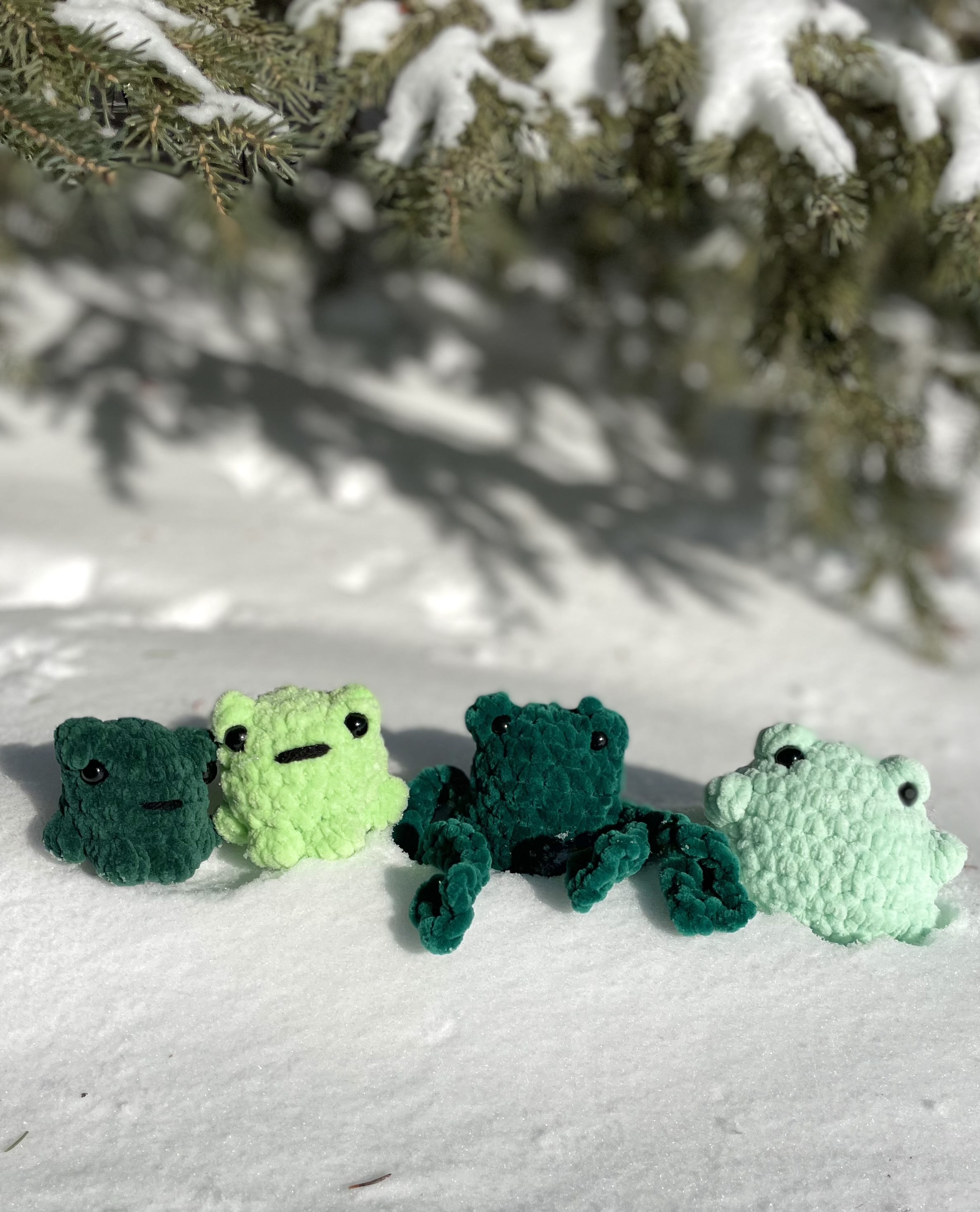 Handmade Plush Frogs