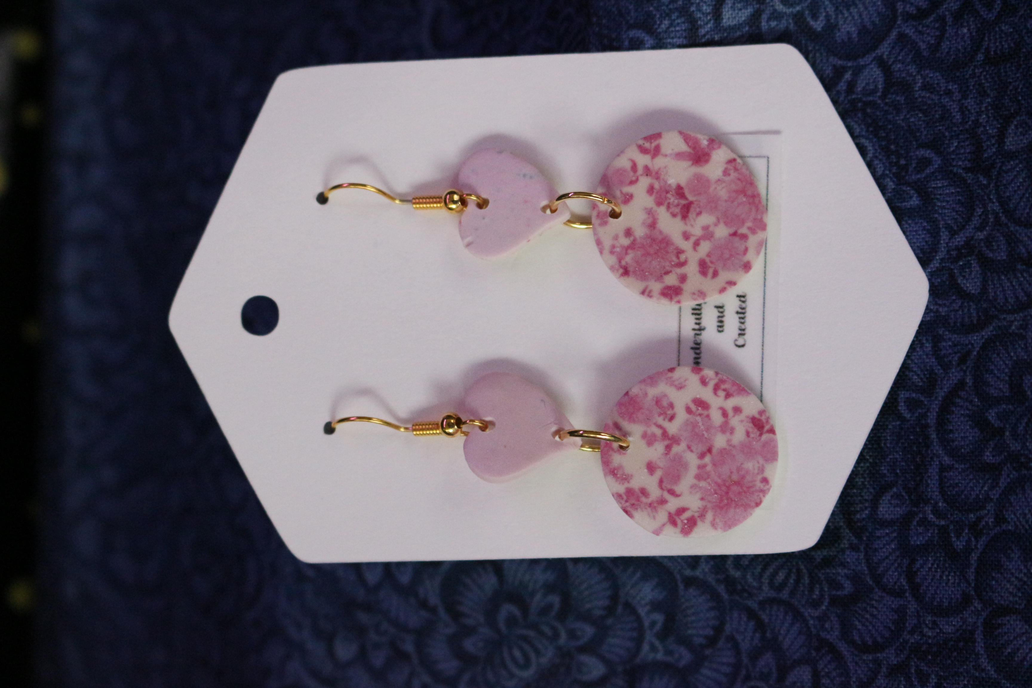 Handmade Pink Floral Earrings