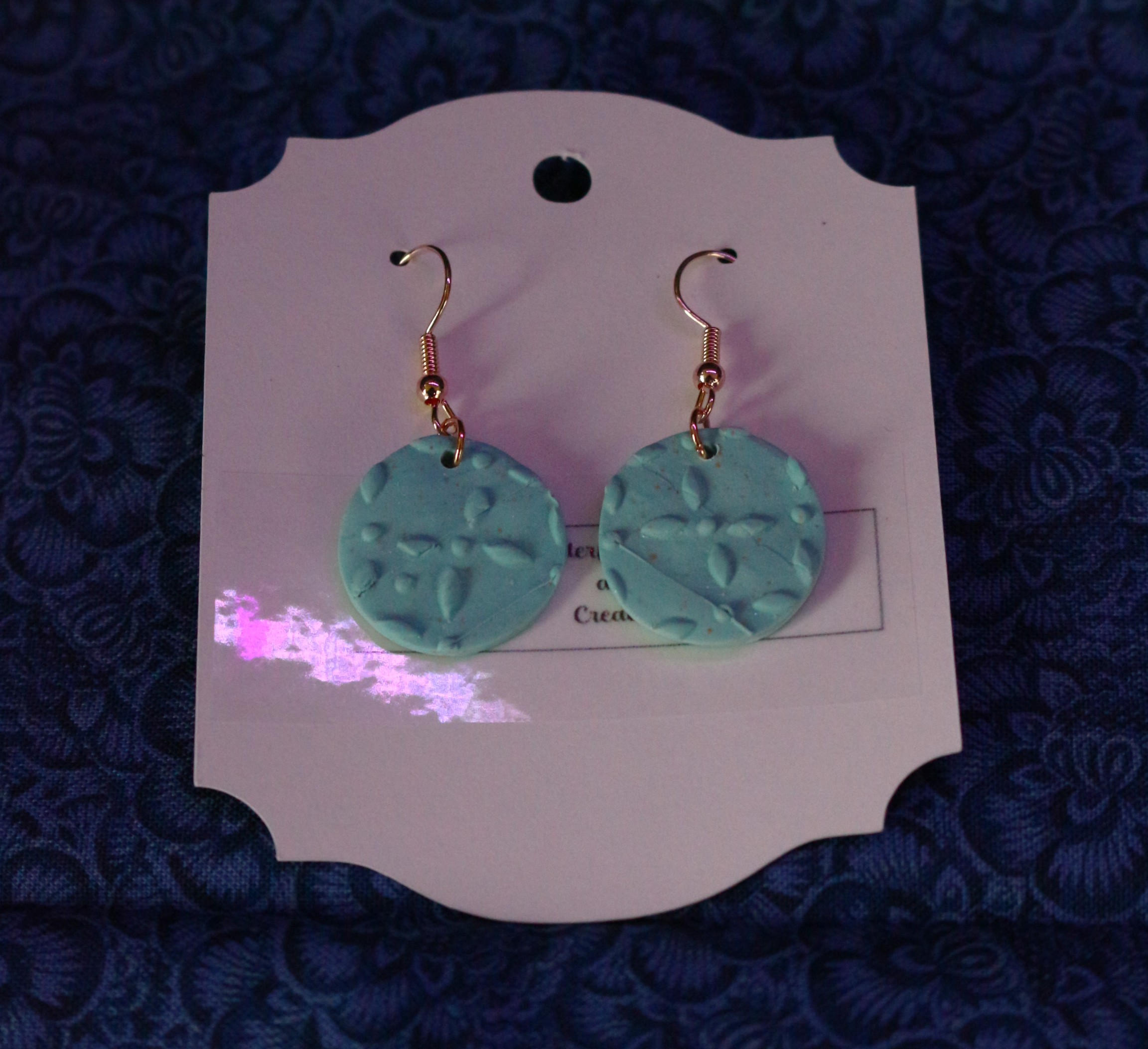 Handmade Blue Floral Earrings