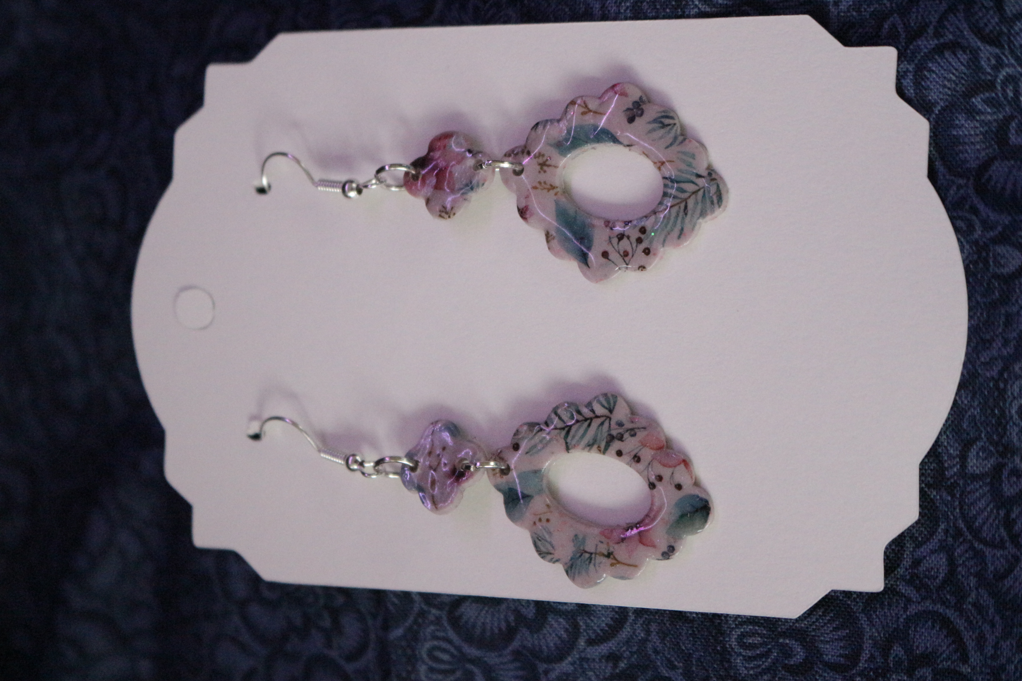 Floral Acrylic Dangle Earrings