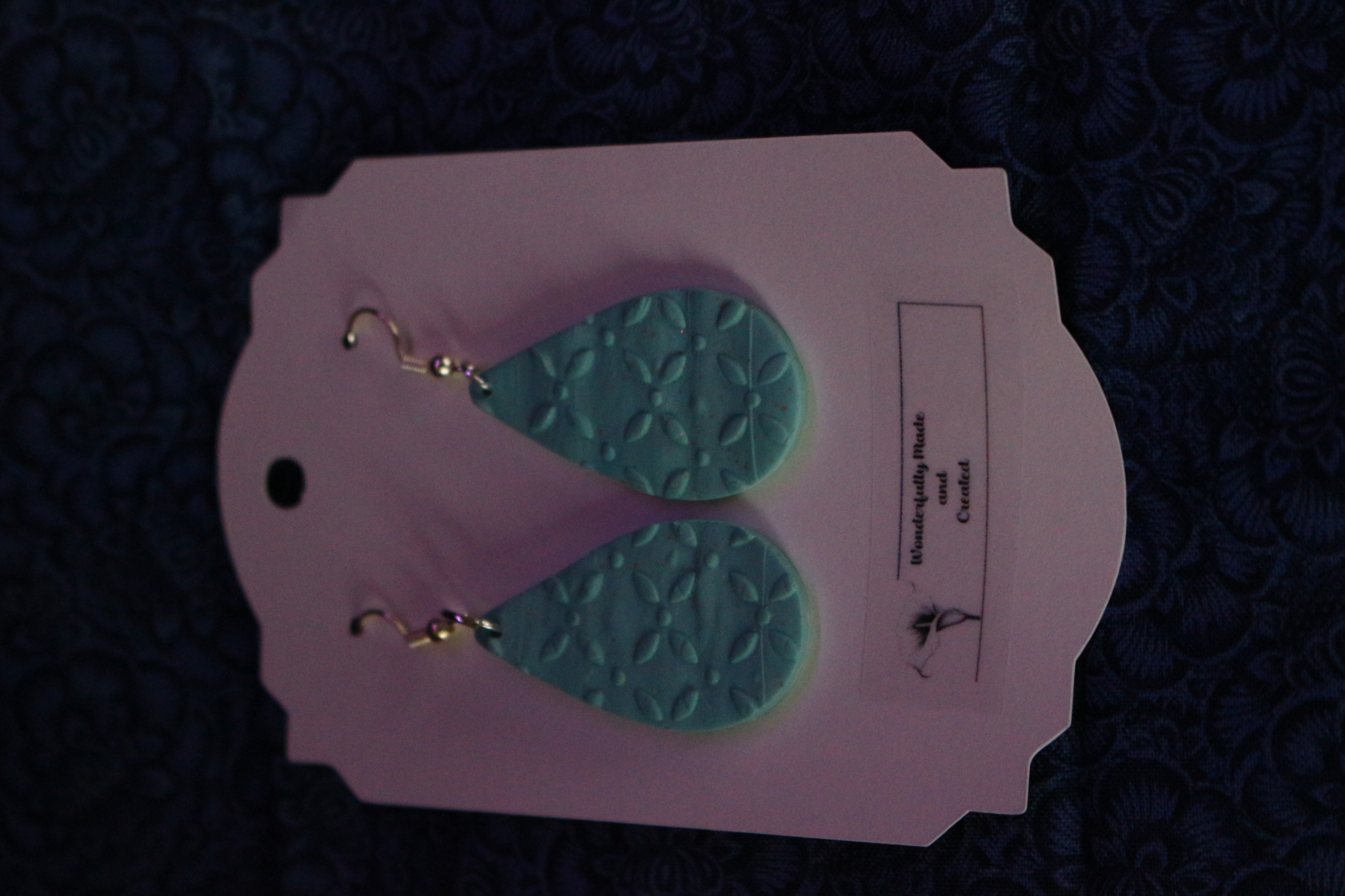 Teardrop Embossed Earrings