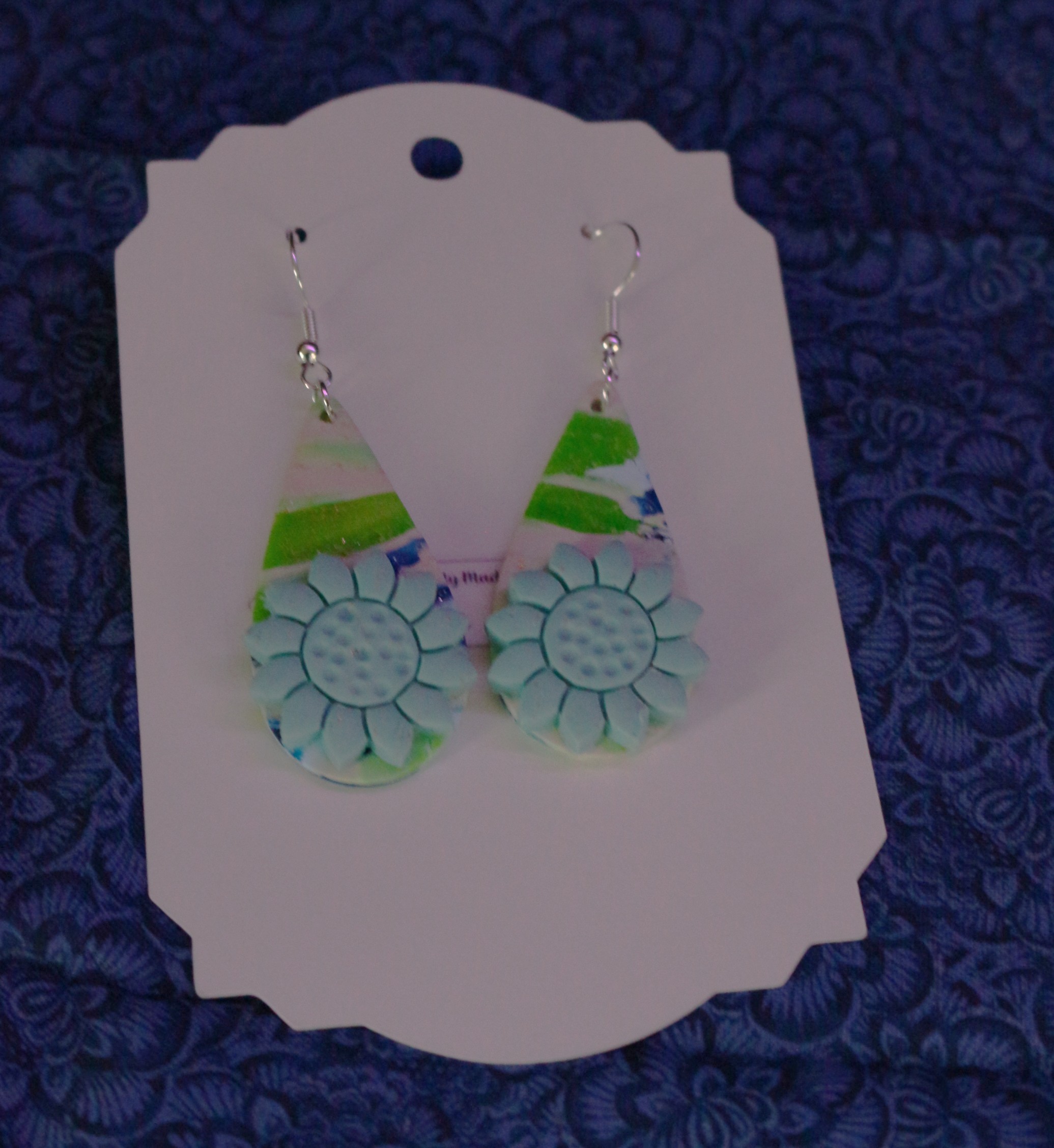 Handmade Floral Drop Earrings
