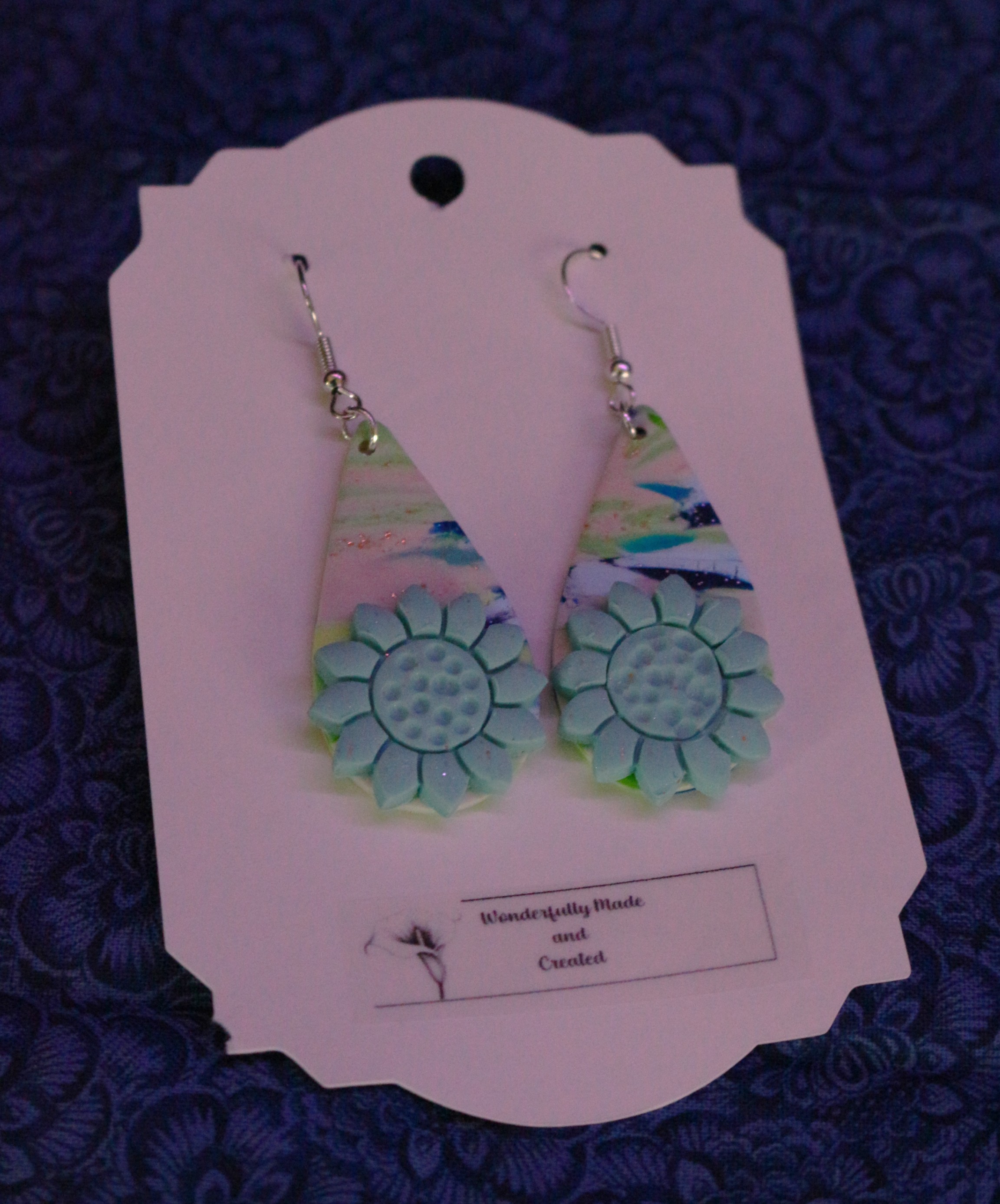 Handmade Floral Drop Earrings