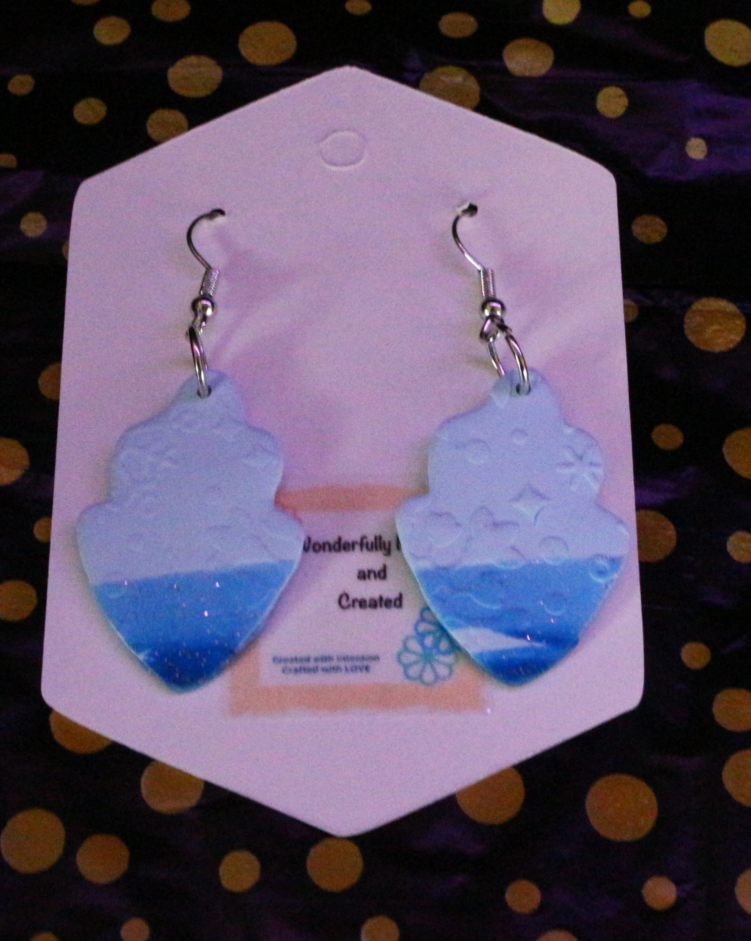 Handmade Blue Ombre Earrings