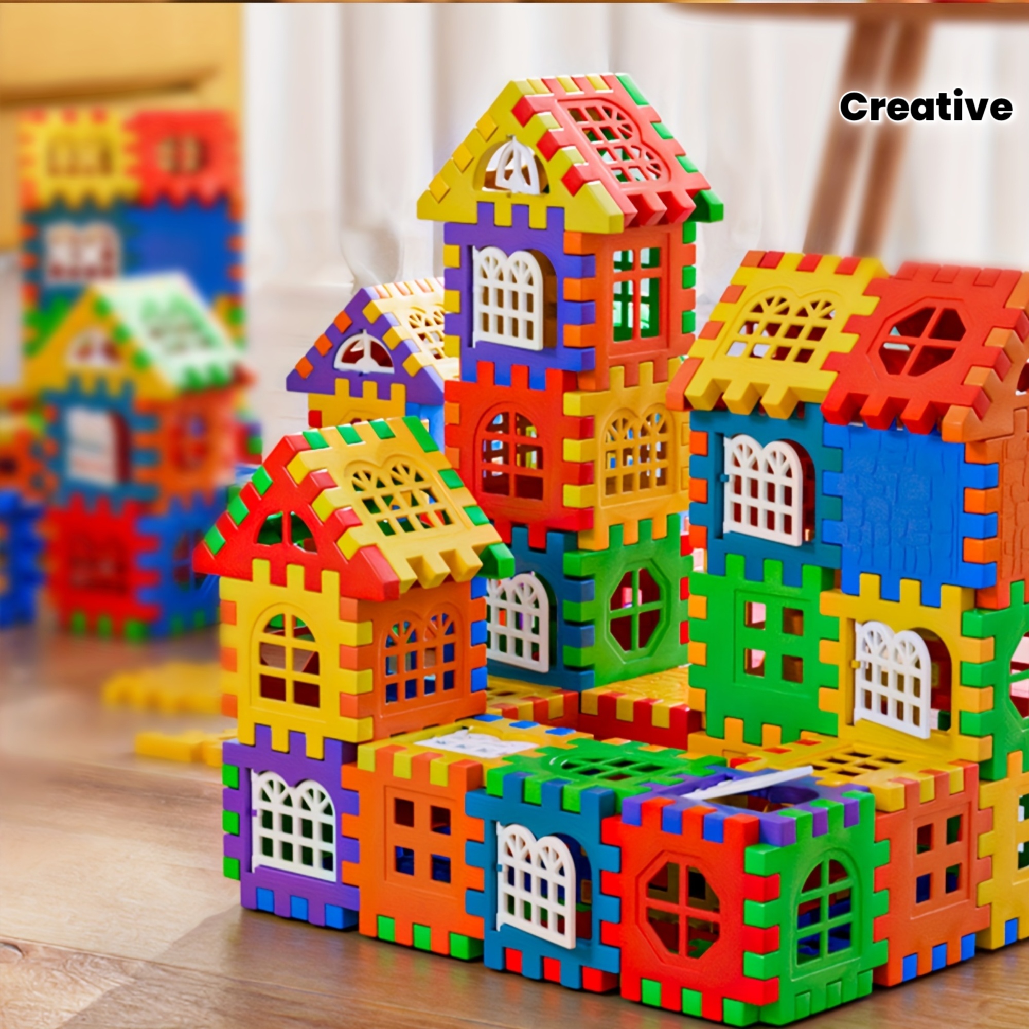 Colorful Interlocking Building Blocks Set