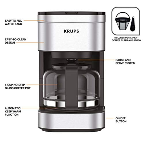 KRUPS Simply Brew Compact 5-Cup Coffee Maker