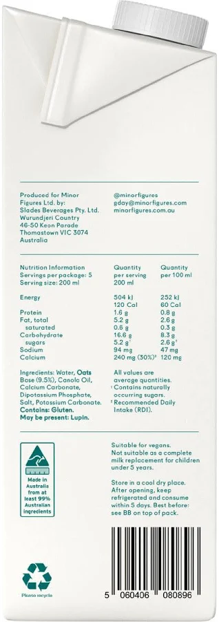 Minor Figures Oat M*lk Barista Standard 1L
