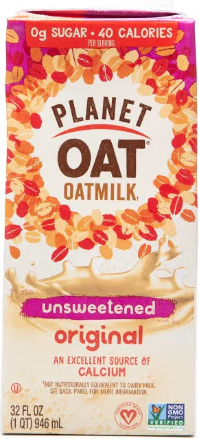  Planet Oat Original Unsweetened Oatmilk 1 L