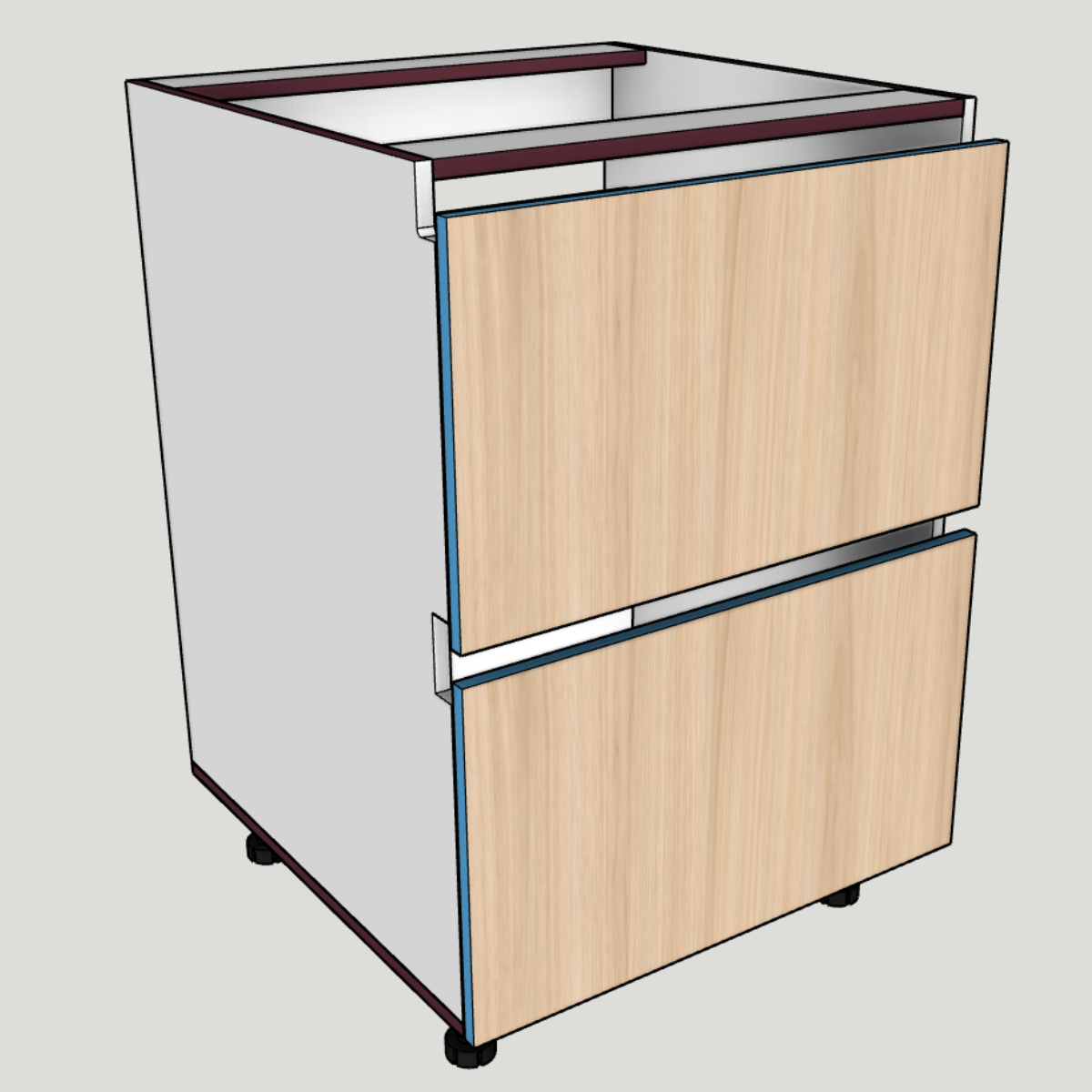 Módulo bajo de cocina con 2 cajones caceroleros – Dinámico