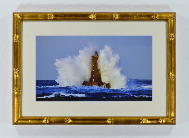 Bamboo Frame with Mat. Custom Frame and Mat