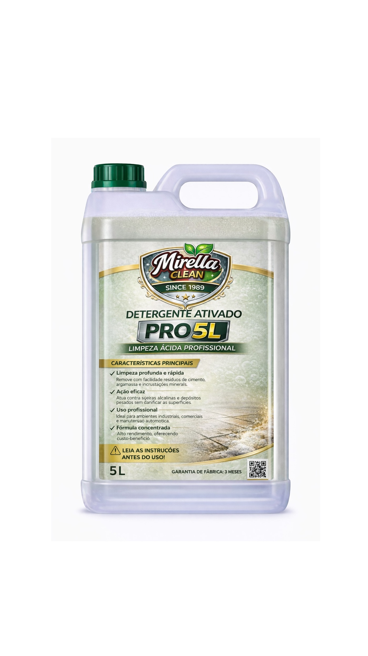 Detergente Ativado Pro 5L Mirella Clean