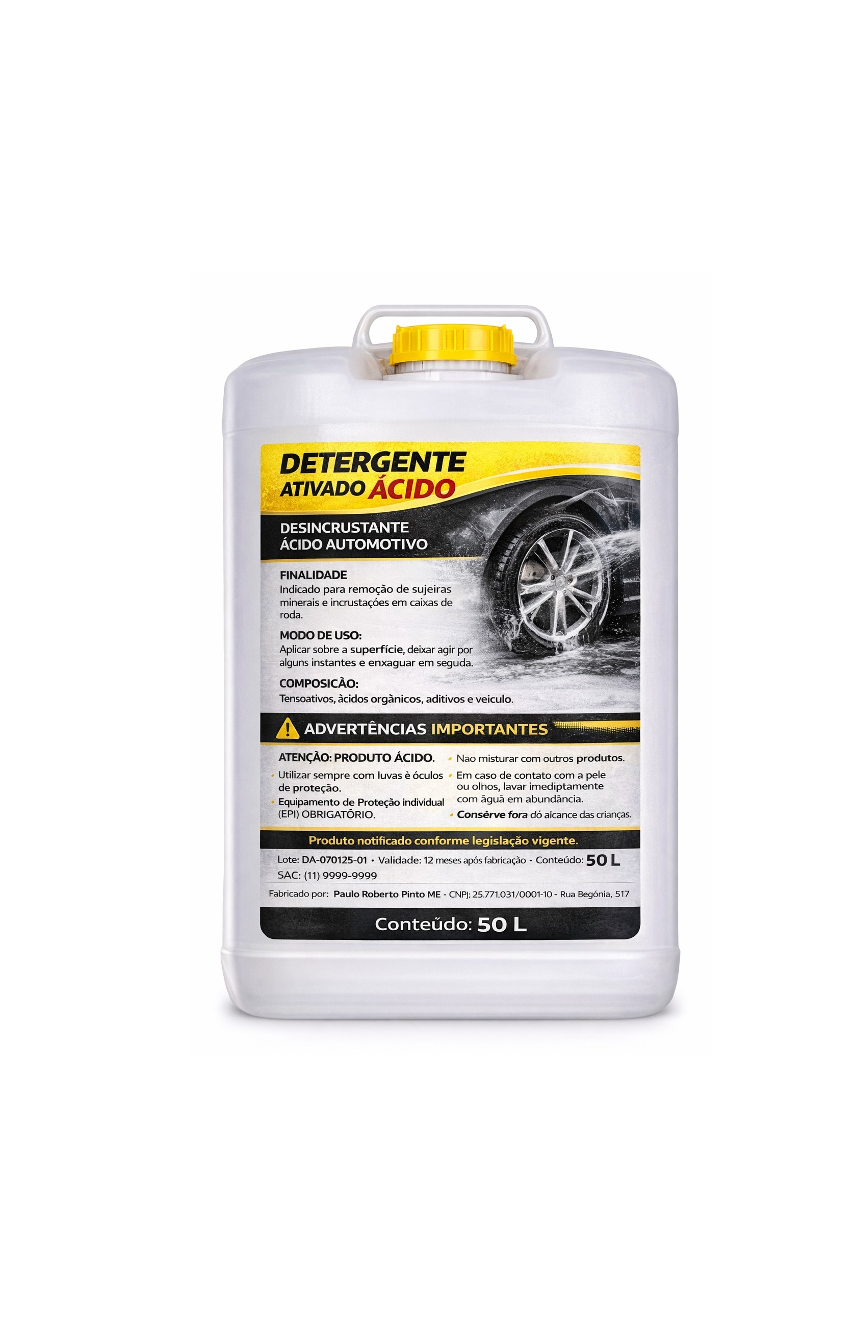 Detergente Ativado Ácido - 50 L