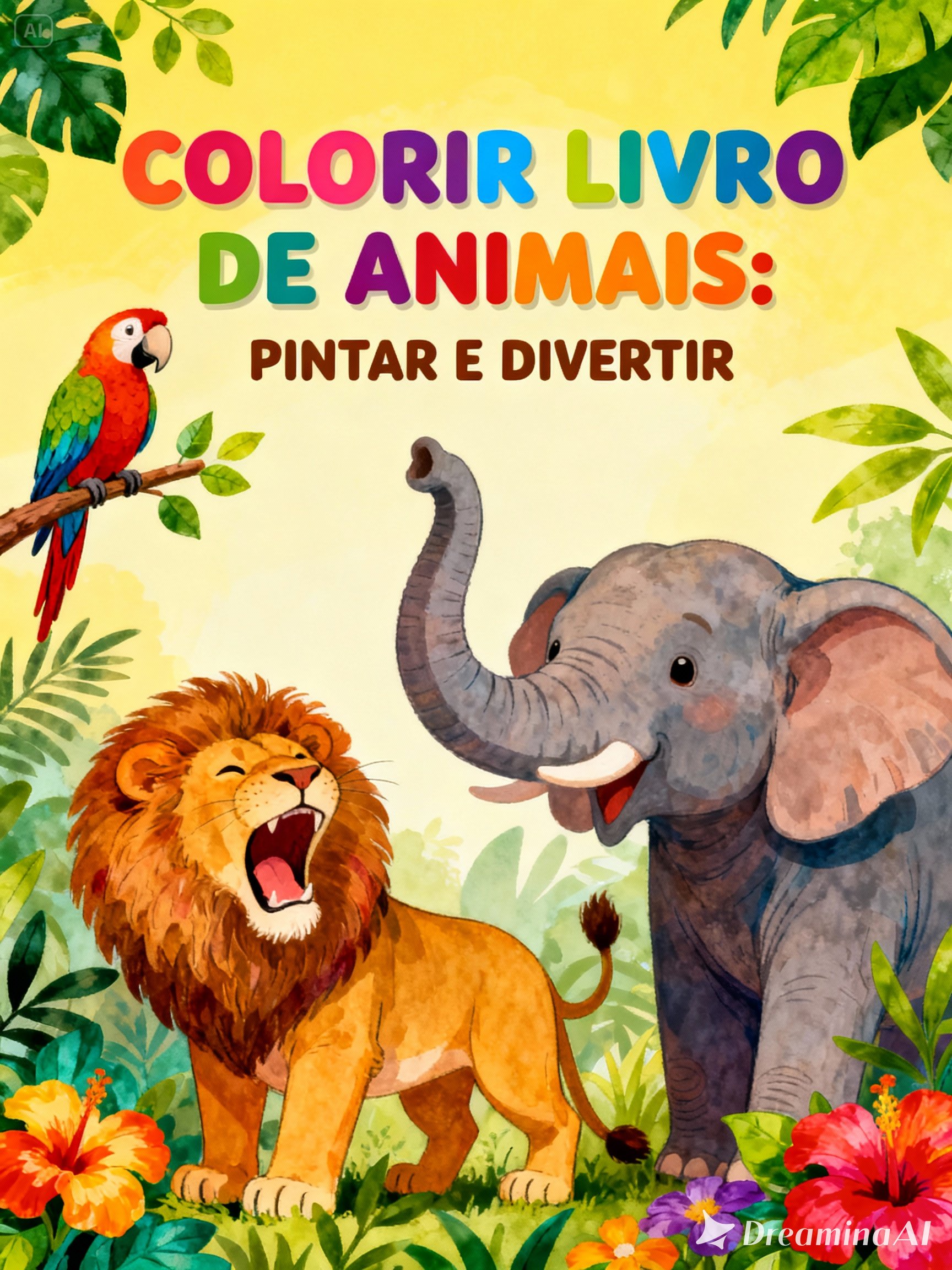 COLORIR LIVRO DE ANIMAIS : PINTAR E DIVERTIR