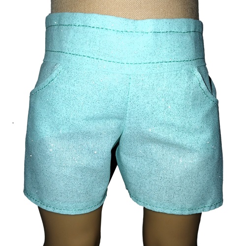 Glitter Bermuda Shorts for 18 Inch Dolls