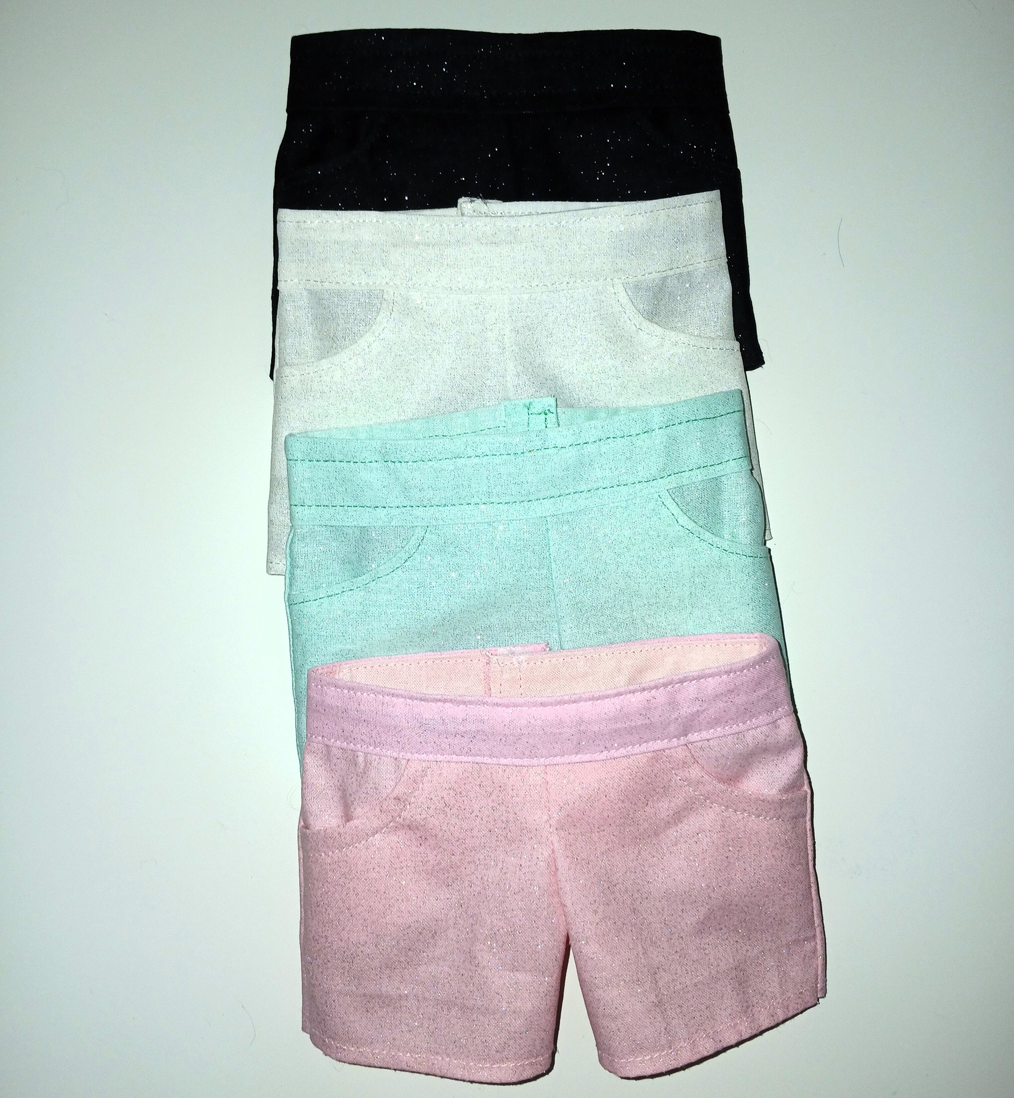 Glitter Bermuda Shorts for 18 Inch Dolls