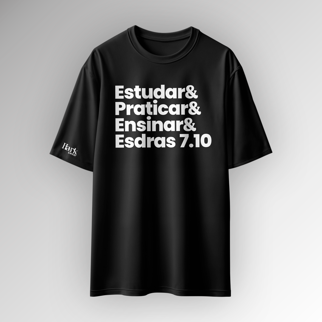 Estudar& Praticar& Ensinar& Esdras 7.10 - Camiseta Essential