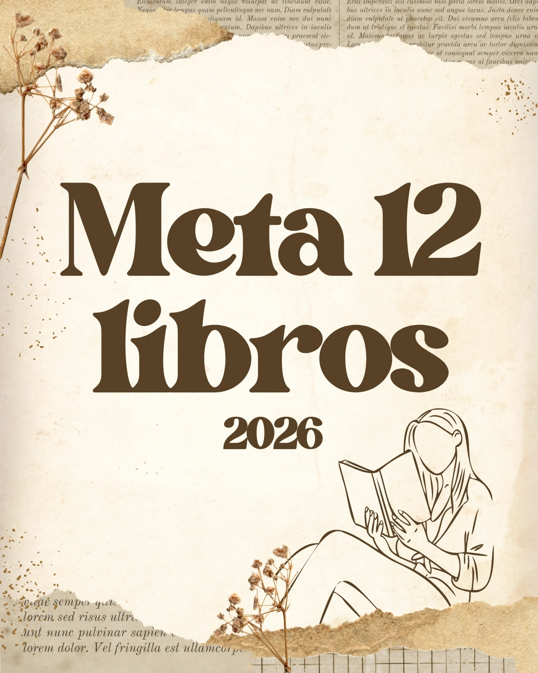 Book Journal Digital - Marrón (Meta: 12 libros)