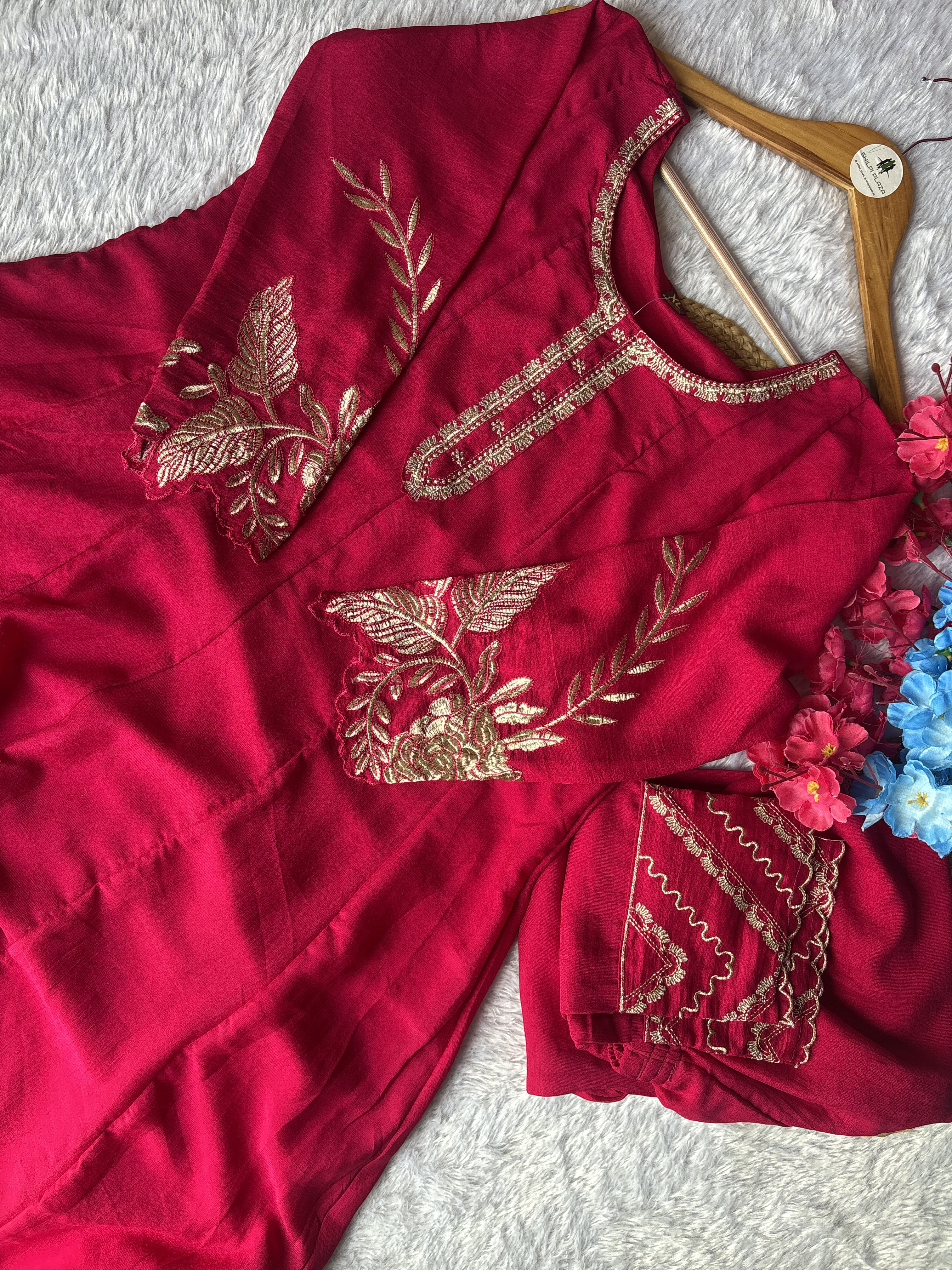 Rani Pink Anarkali Kurti Suit