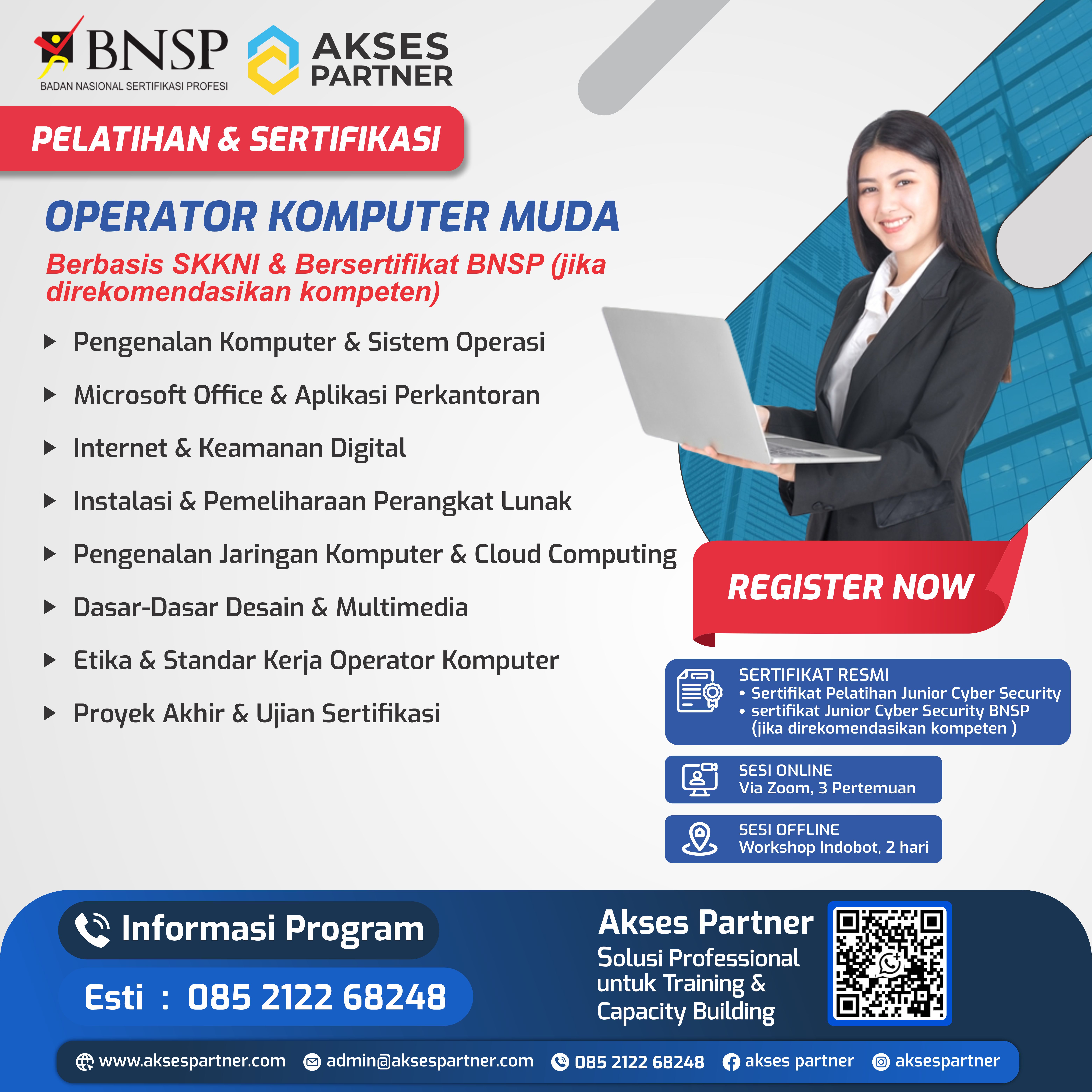 Pelatihan & Sertifikasi Operator Komputer Muda