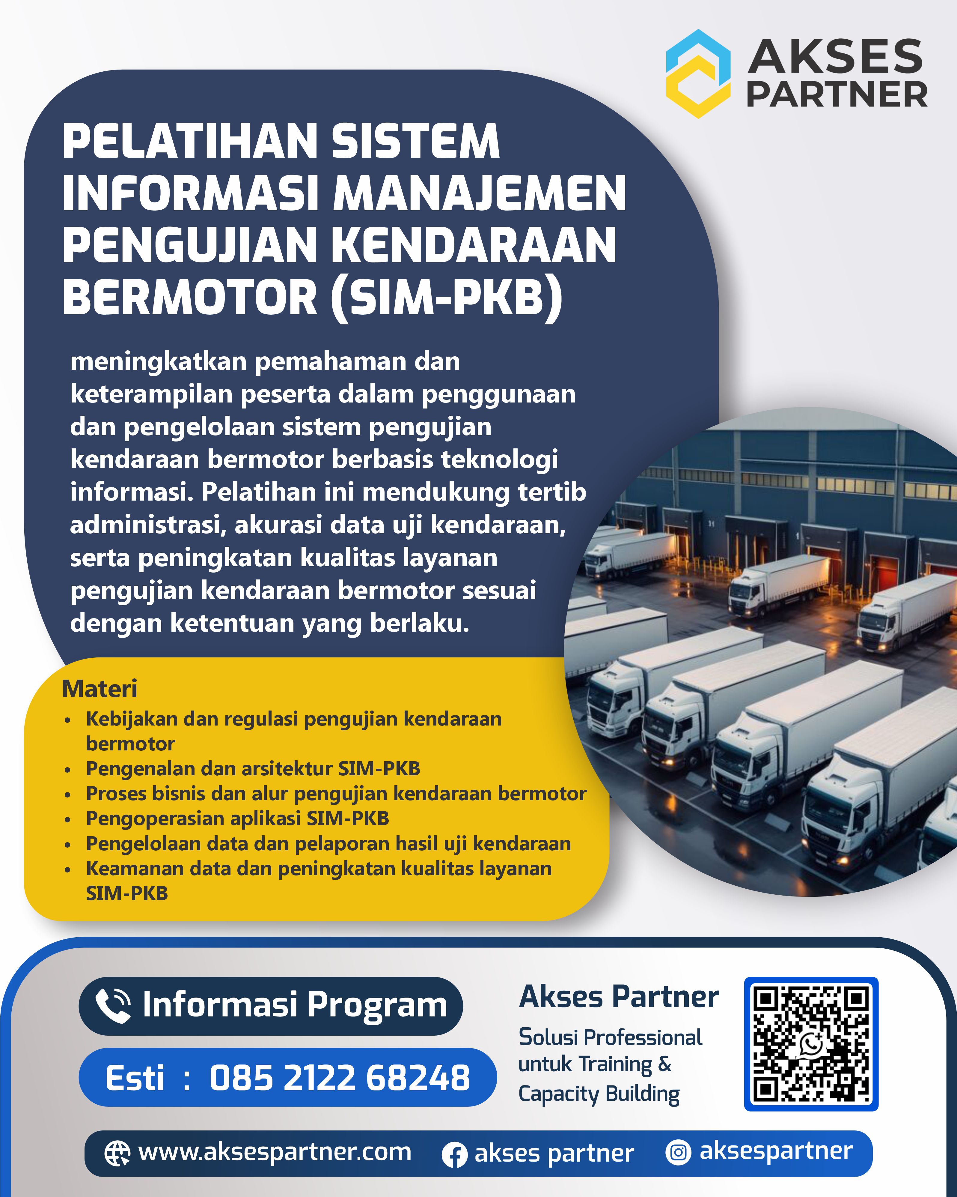 Pelatihan Sistem Informasi Manajemen Pengujian Kendaraan Bermotor (SIM-PKB)