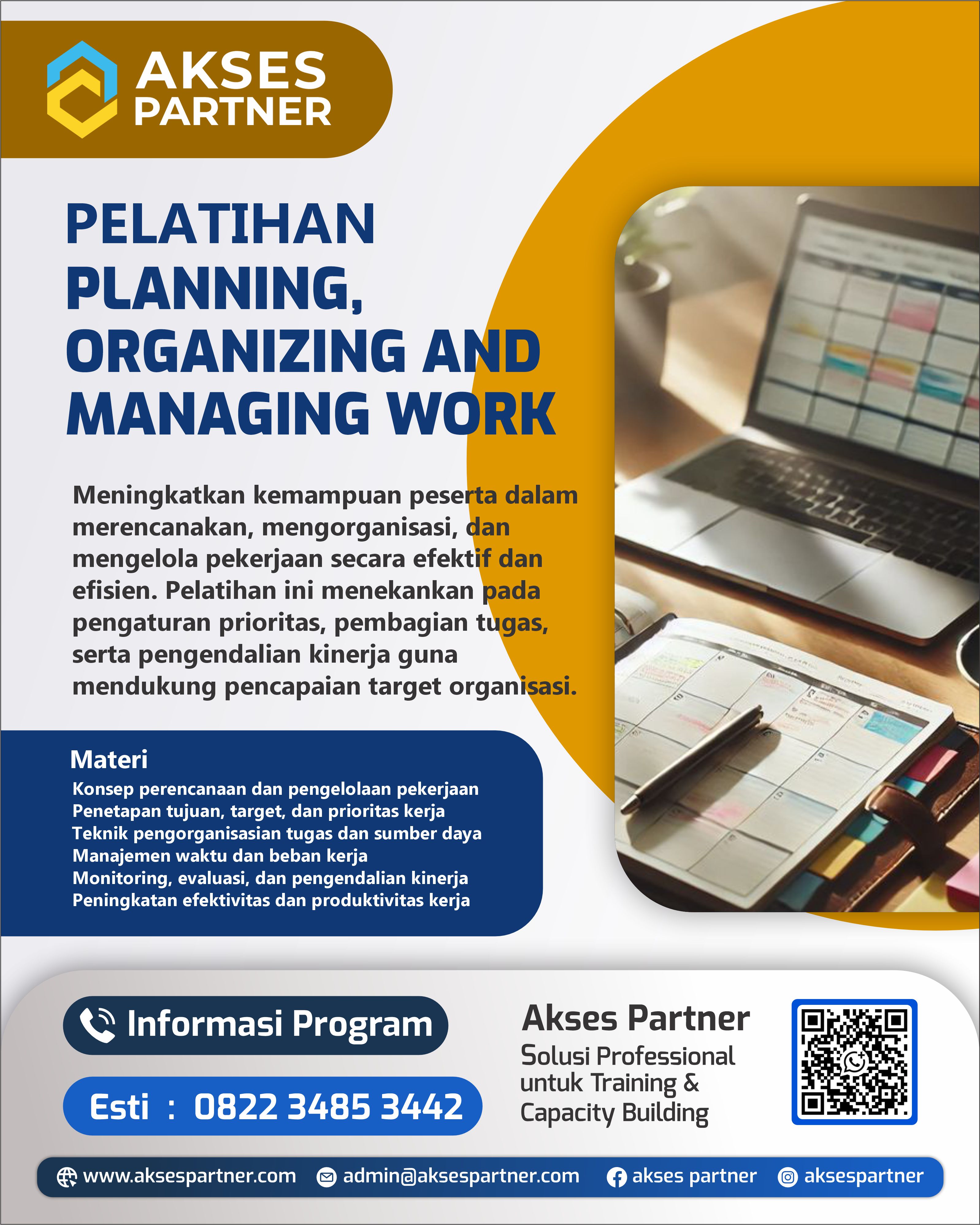 Pelatihan Planning, Organizing and Managing Work