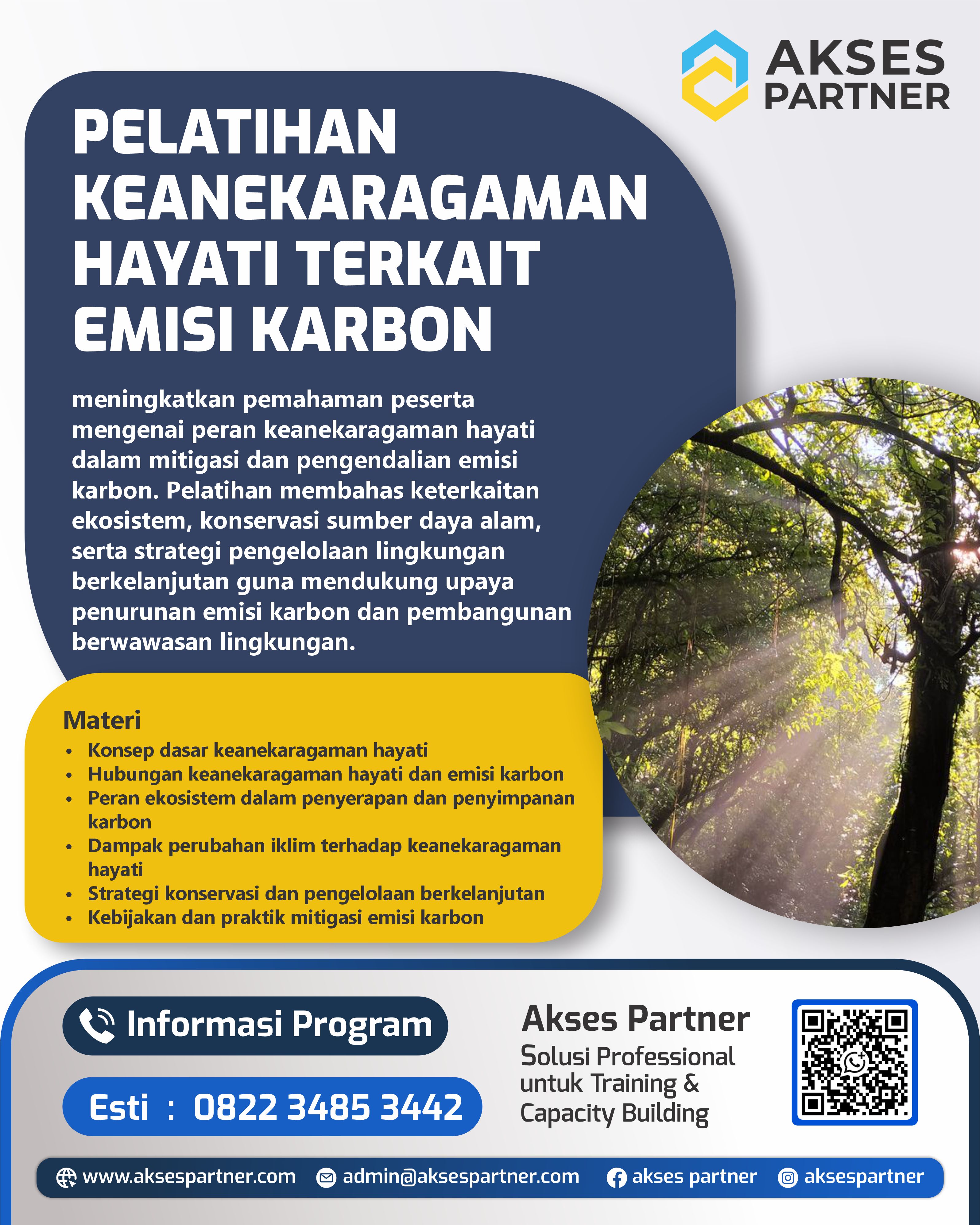 Pelatihan Keanekaragaman Hayati Terkait Emisi Karbon