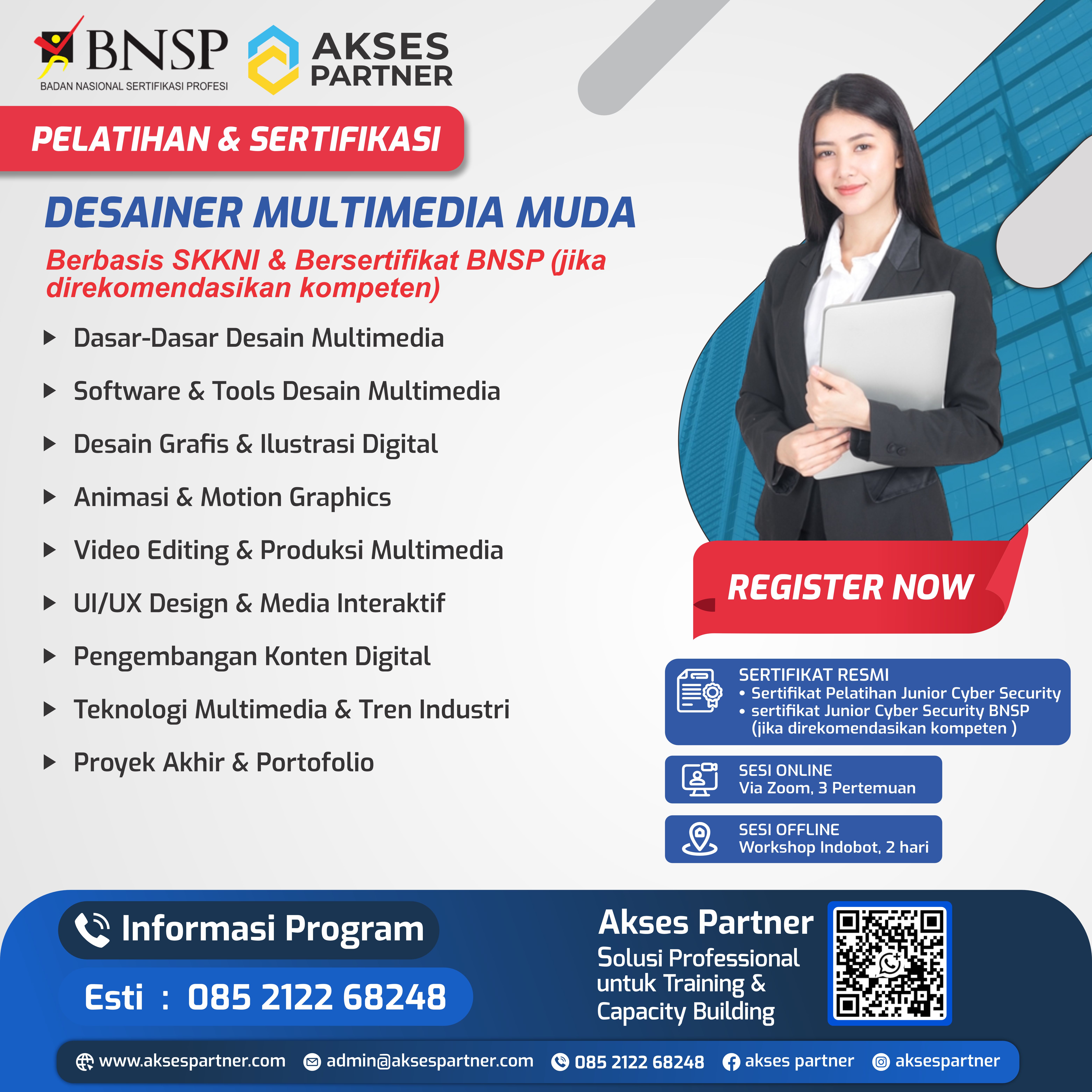 Pelatihan & Sertifikasi Desainer Multimedia Muda
