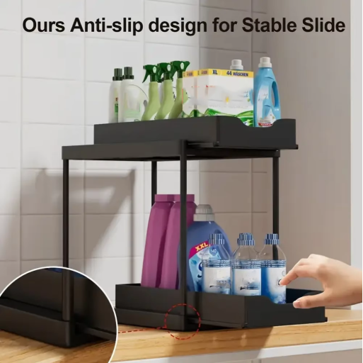 Double-Layer Sliding Storage Rack
