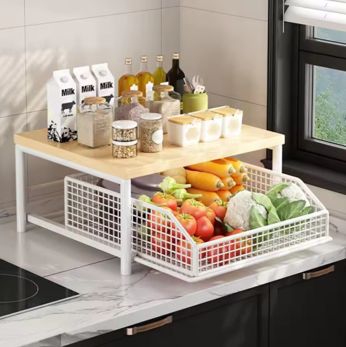 Kitchen Countertop Storage Organizer Shelf