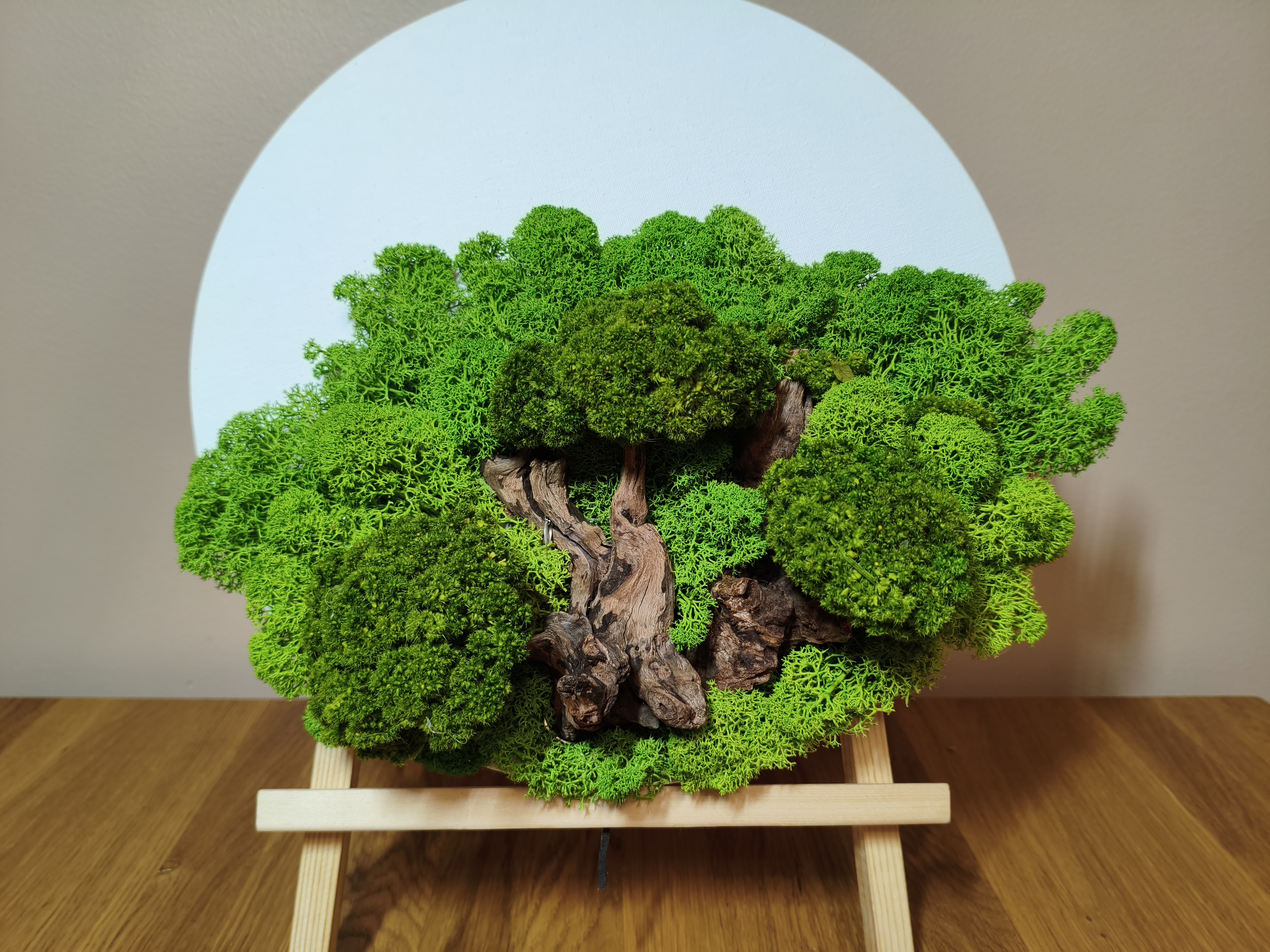 Stabilizuotų samanų paveikslas "Ramybė"