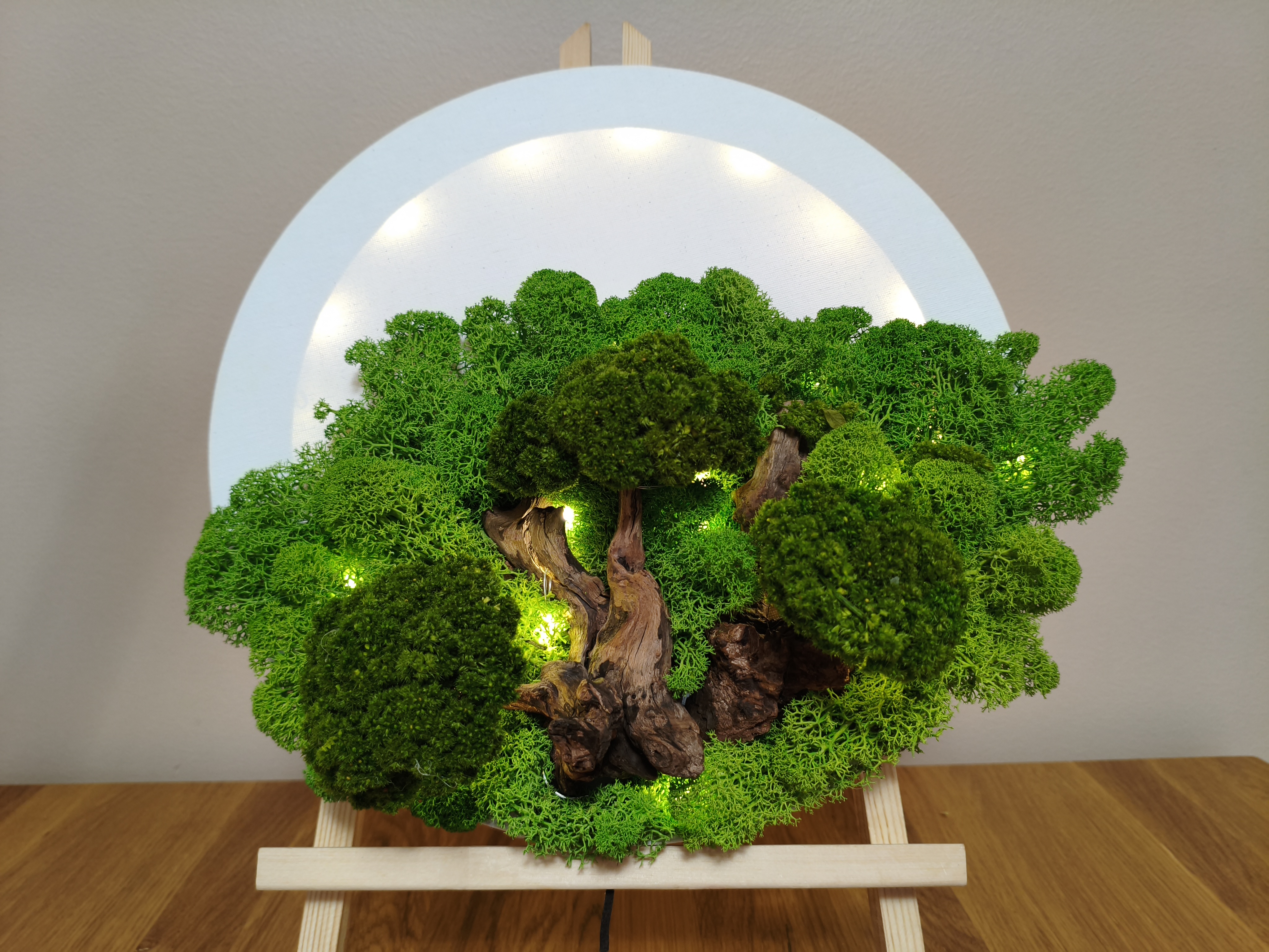 Stabilizuotų samanų paveikslas "Ramybė"