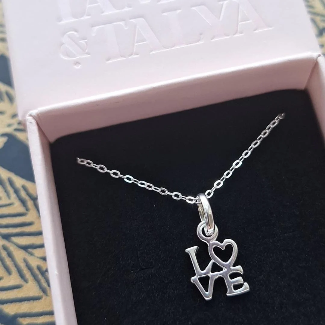 LOVE Silver Pendant Necklace
