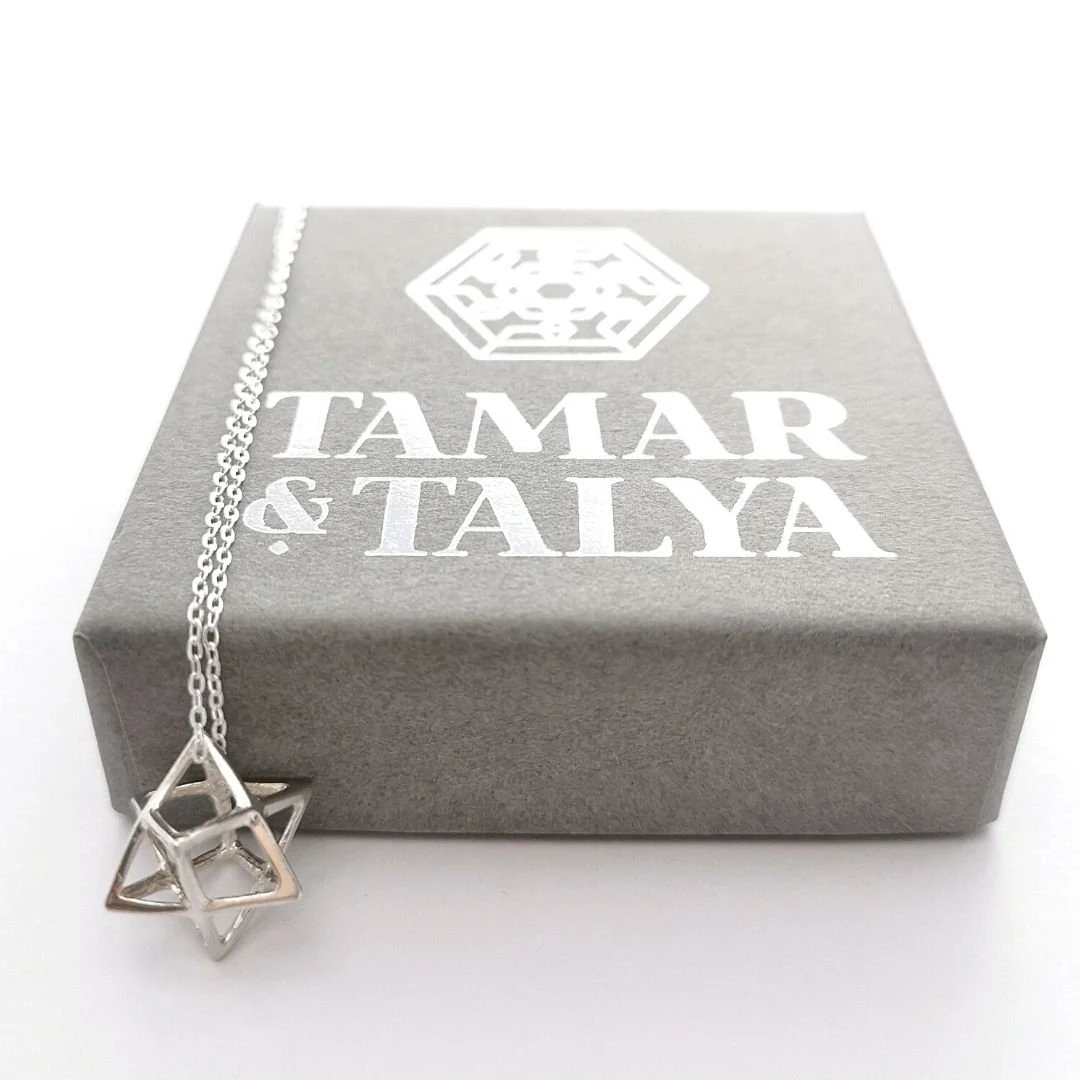 Sterling Silver Merkaba Pendant Necklace