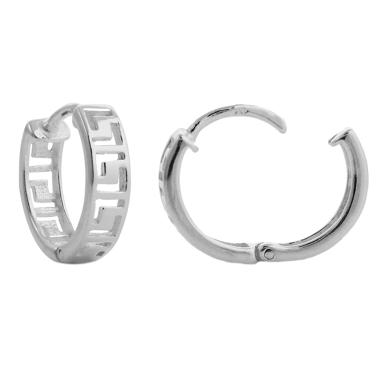  Greek Key Huggie Earrings