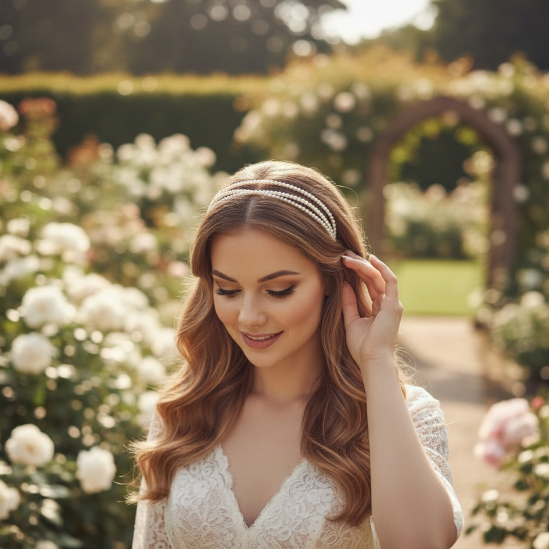 Triple Pearl Headband 