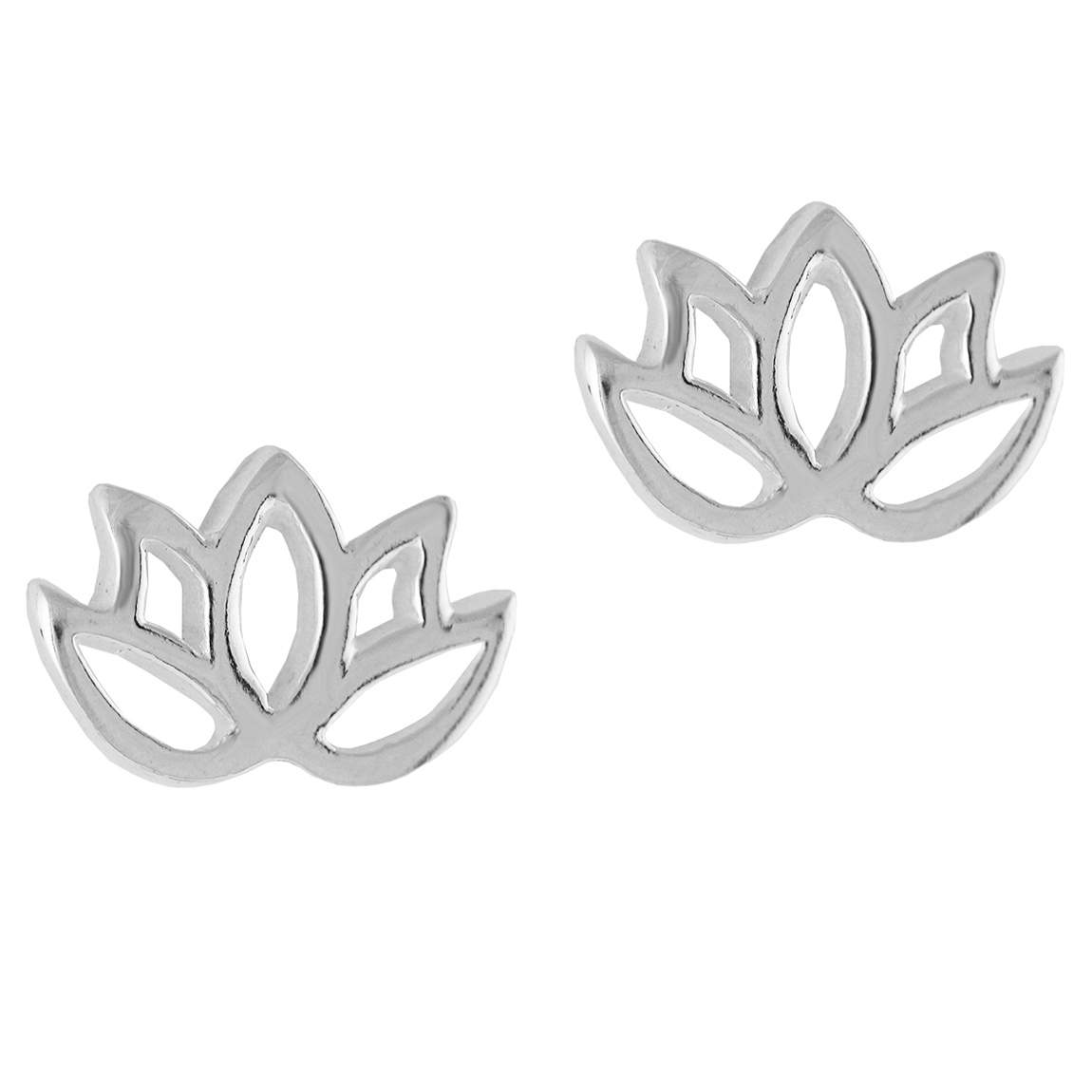 Lotus earrings handcrafted in sterling silver