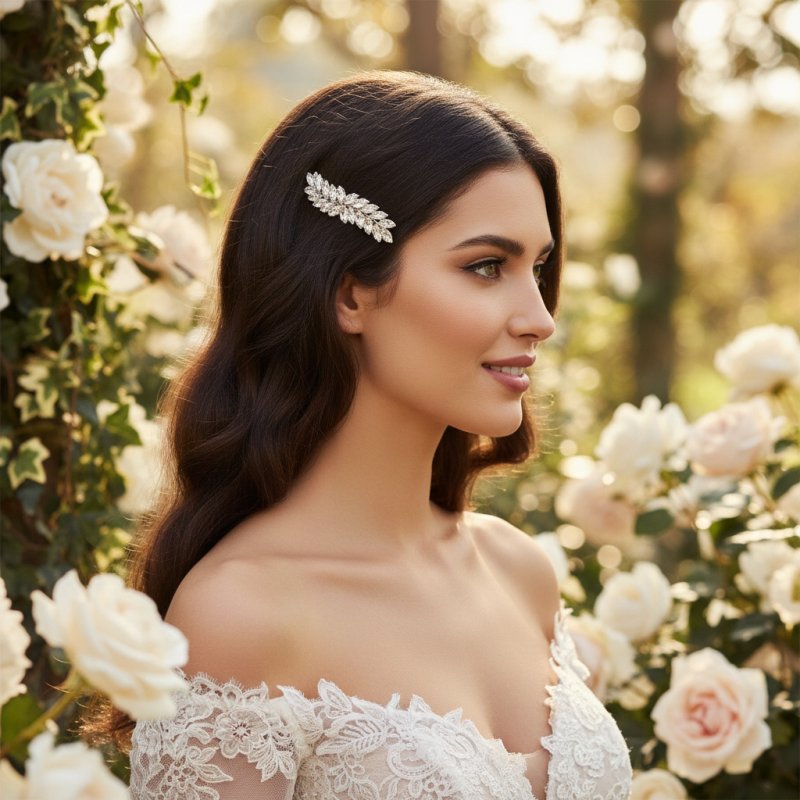 CZ Bridal Hair Clip