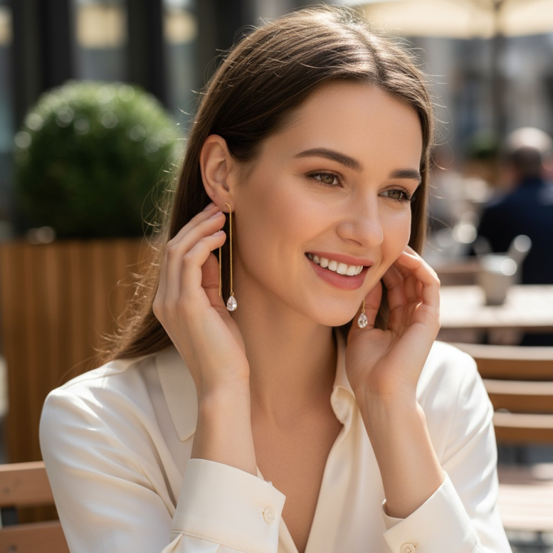 Diamond Drop Earrings