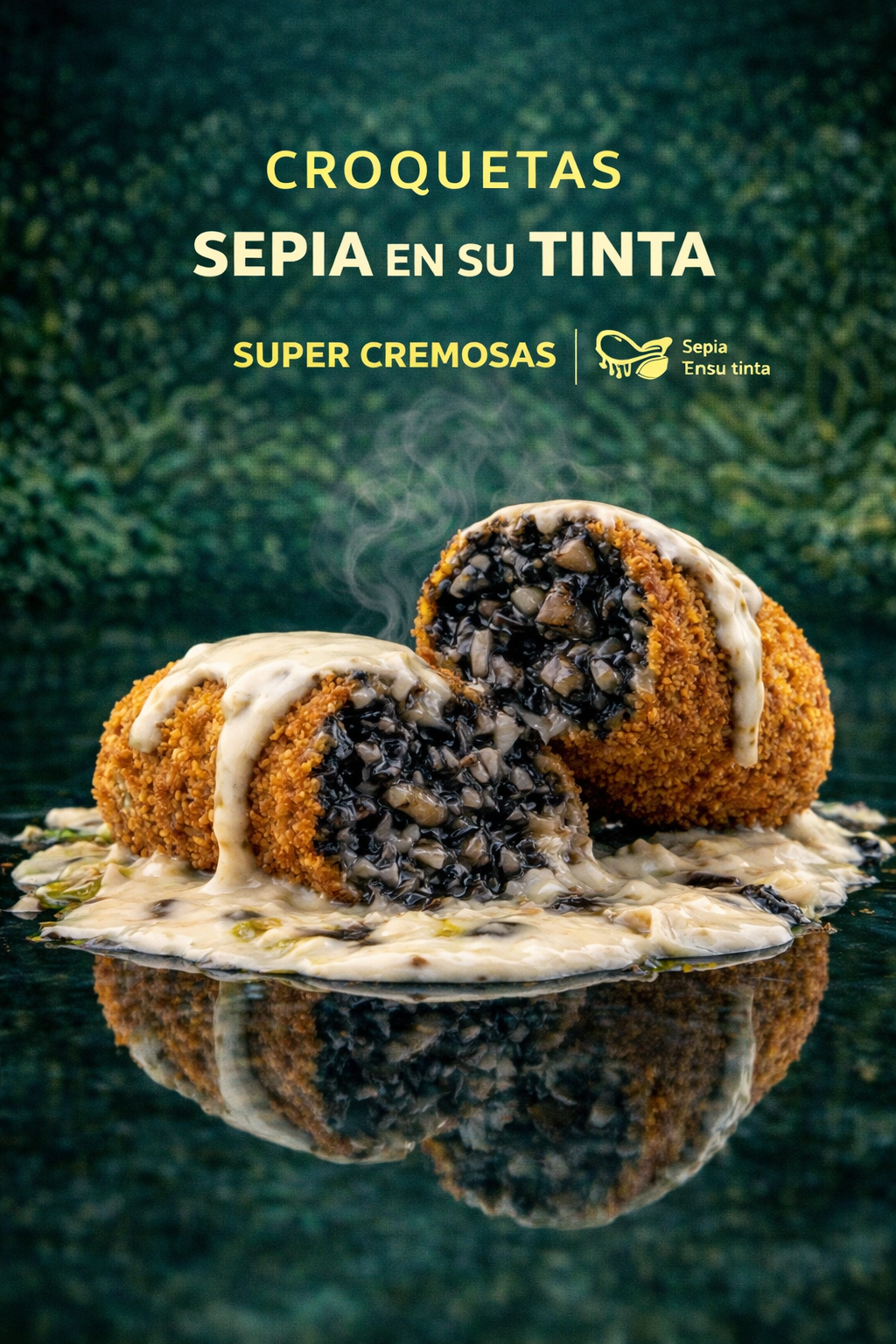 Croquetas CHIPIRÓN en TINTA