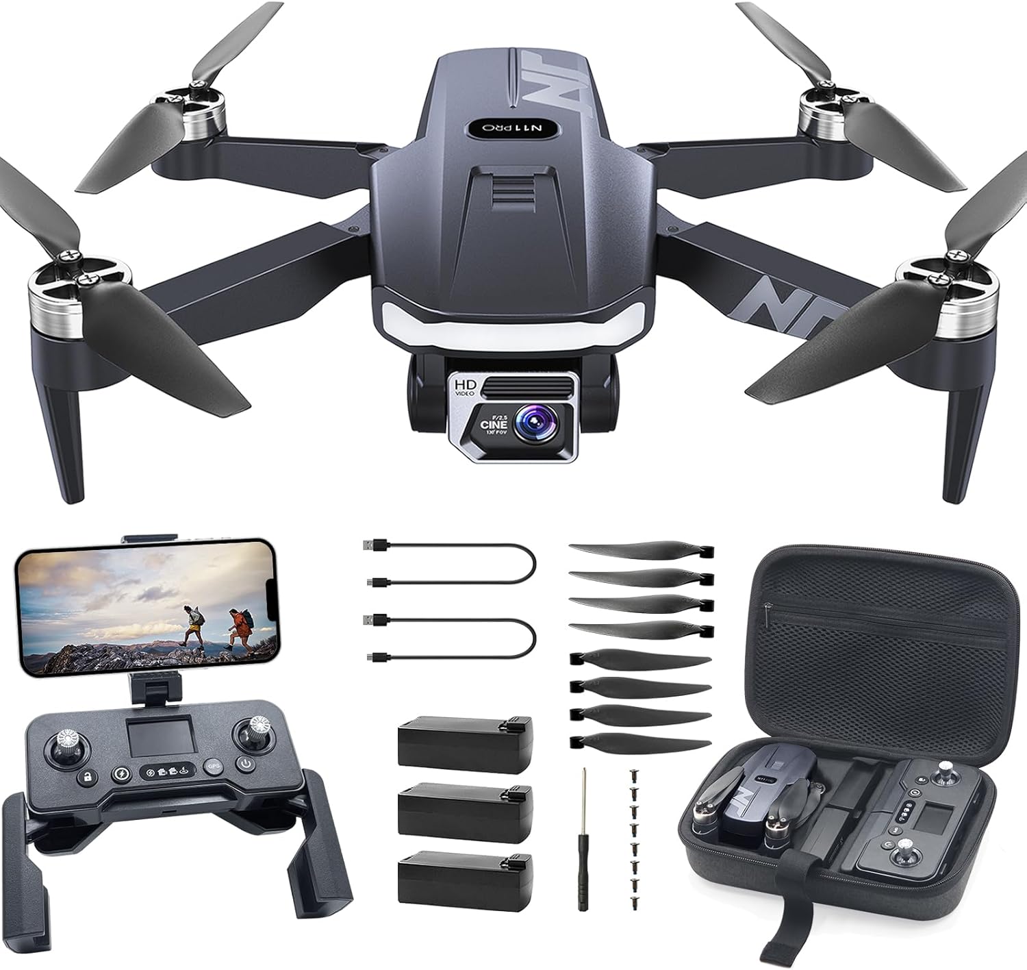 Professional Drones with Camera for Adults 4K N11 PRO GPS FPV Drone