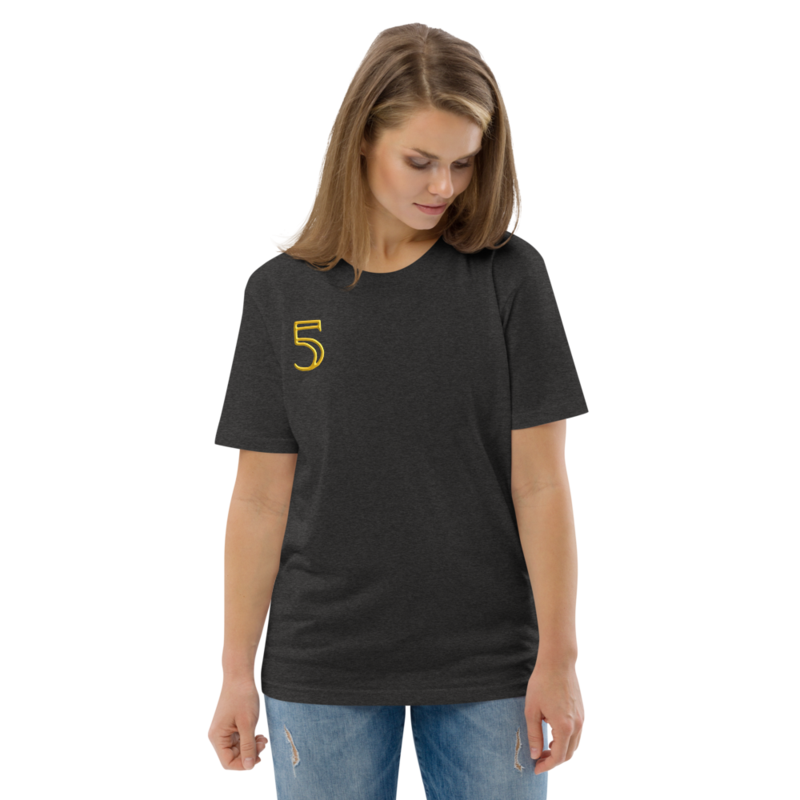 Number 5 Unisex organic cotton t-shirt