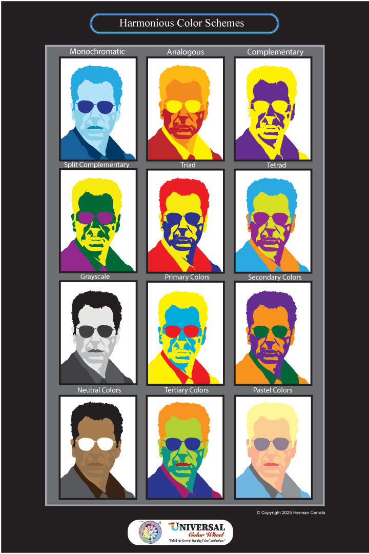 Harmonious Color Schemes Poster