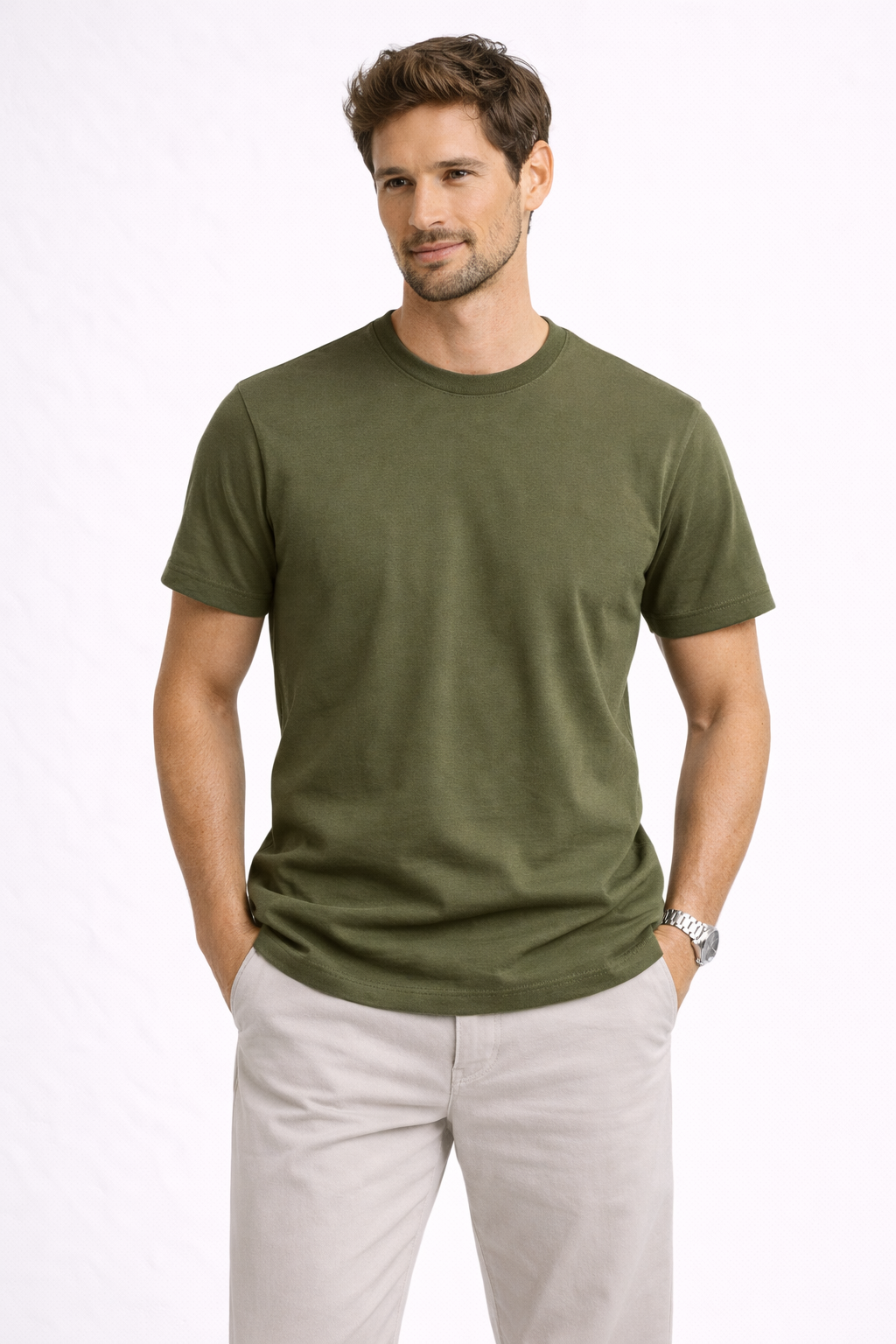 Camiseta Malha Premium Musgo