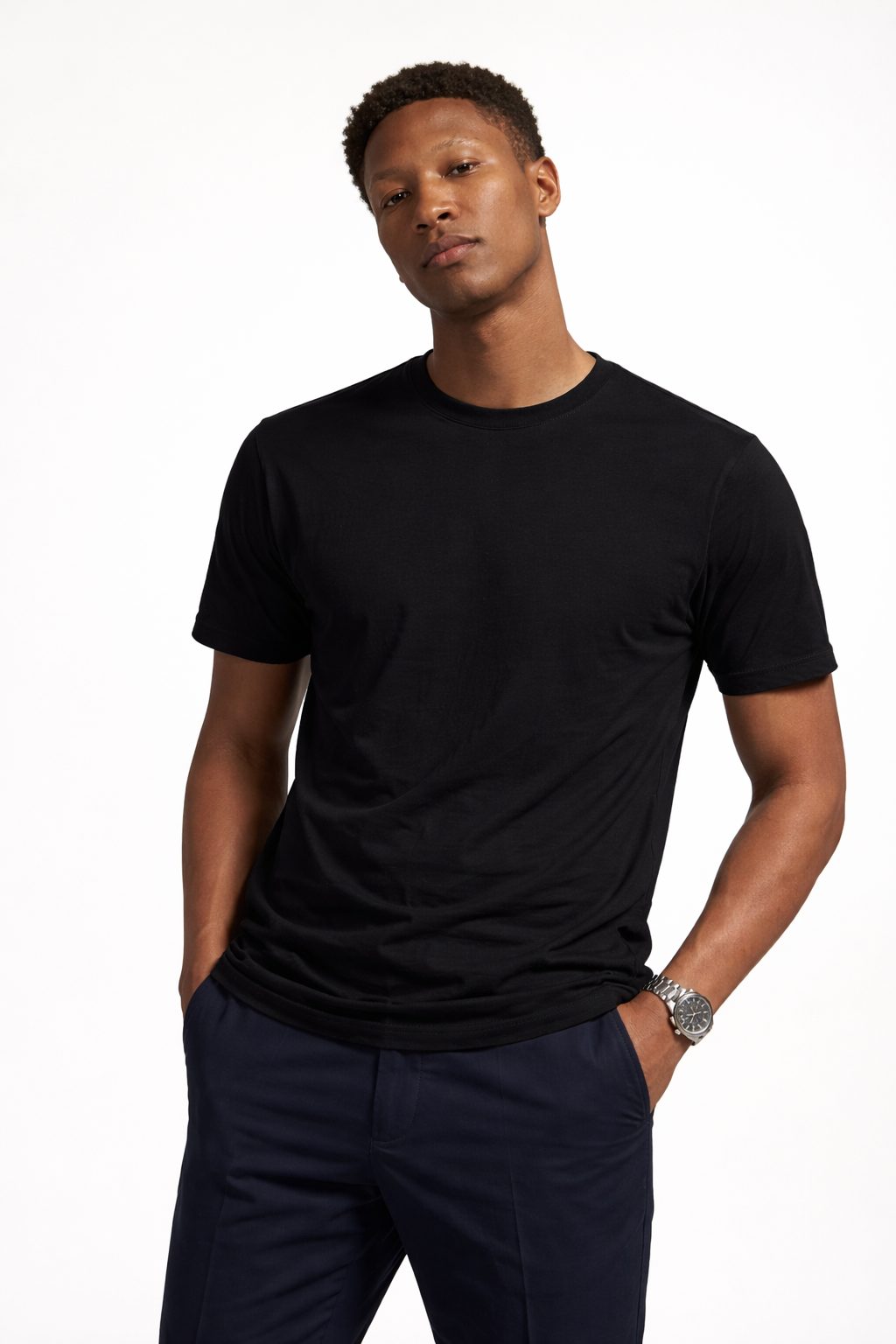 Camiseta Malha Pima Preta