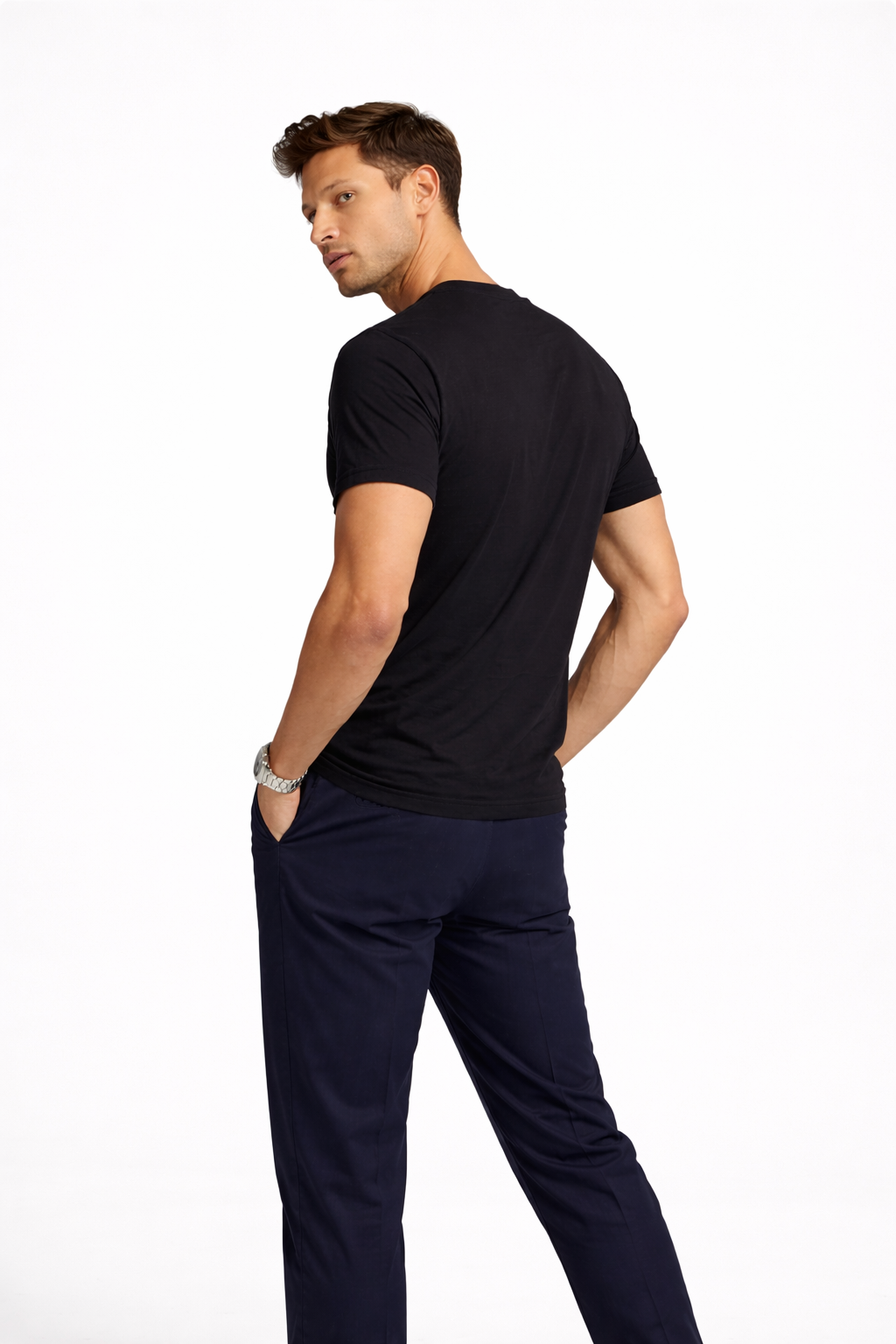 Camiseta Malha Cotton Preta